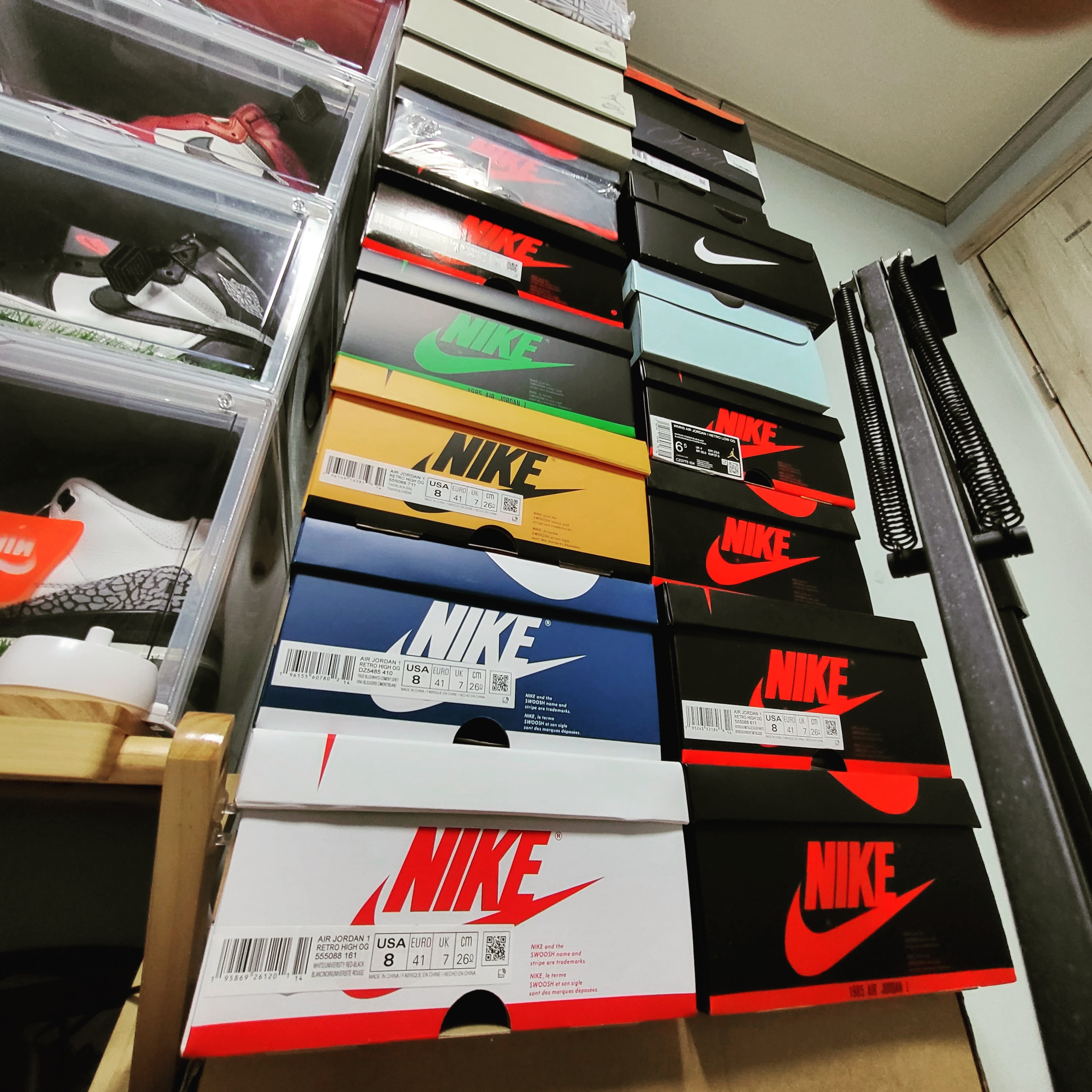 Jordan 3 Retro Cardinal Red, Jordan 4 Retro Midnight Navy 착용 스타일 - 2