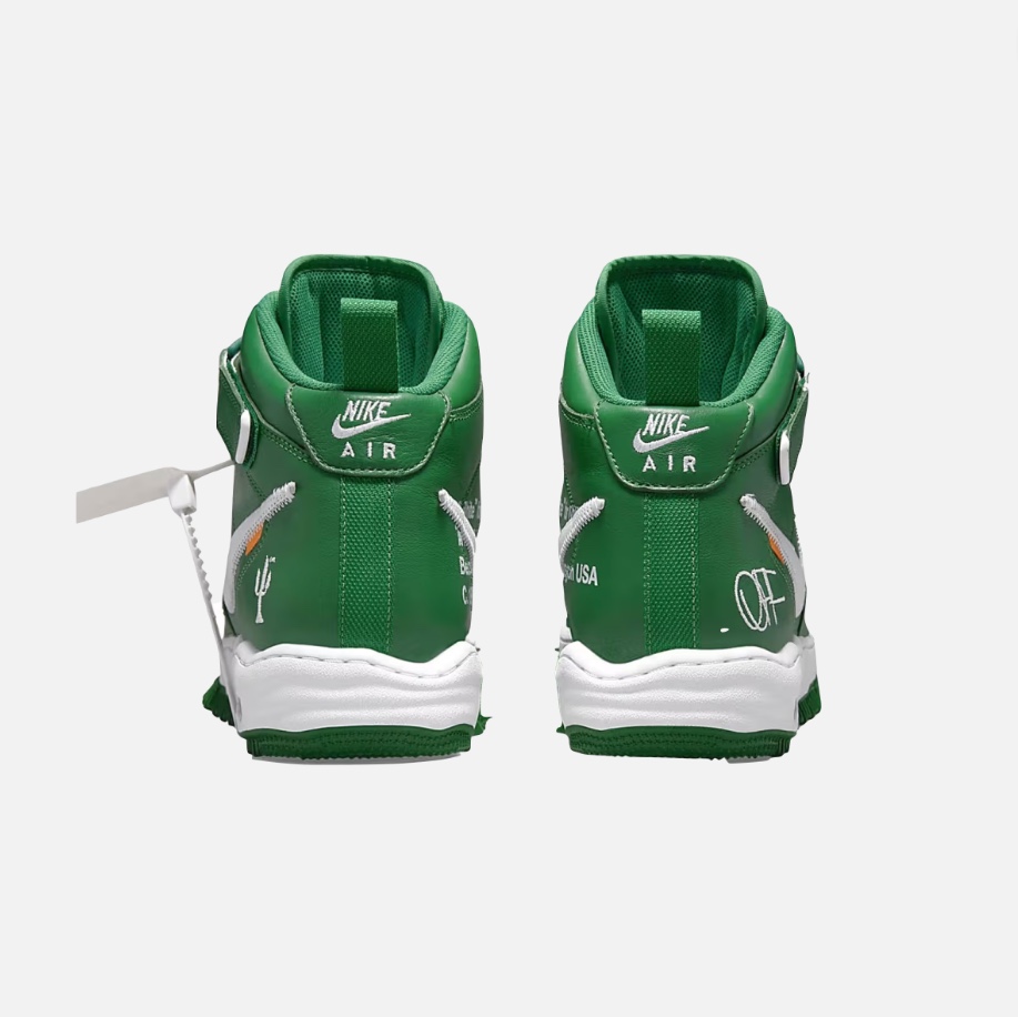 Nike x Off-White Air Force 1 Mid SP Leather Pine Green 착용 스타일 - 4