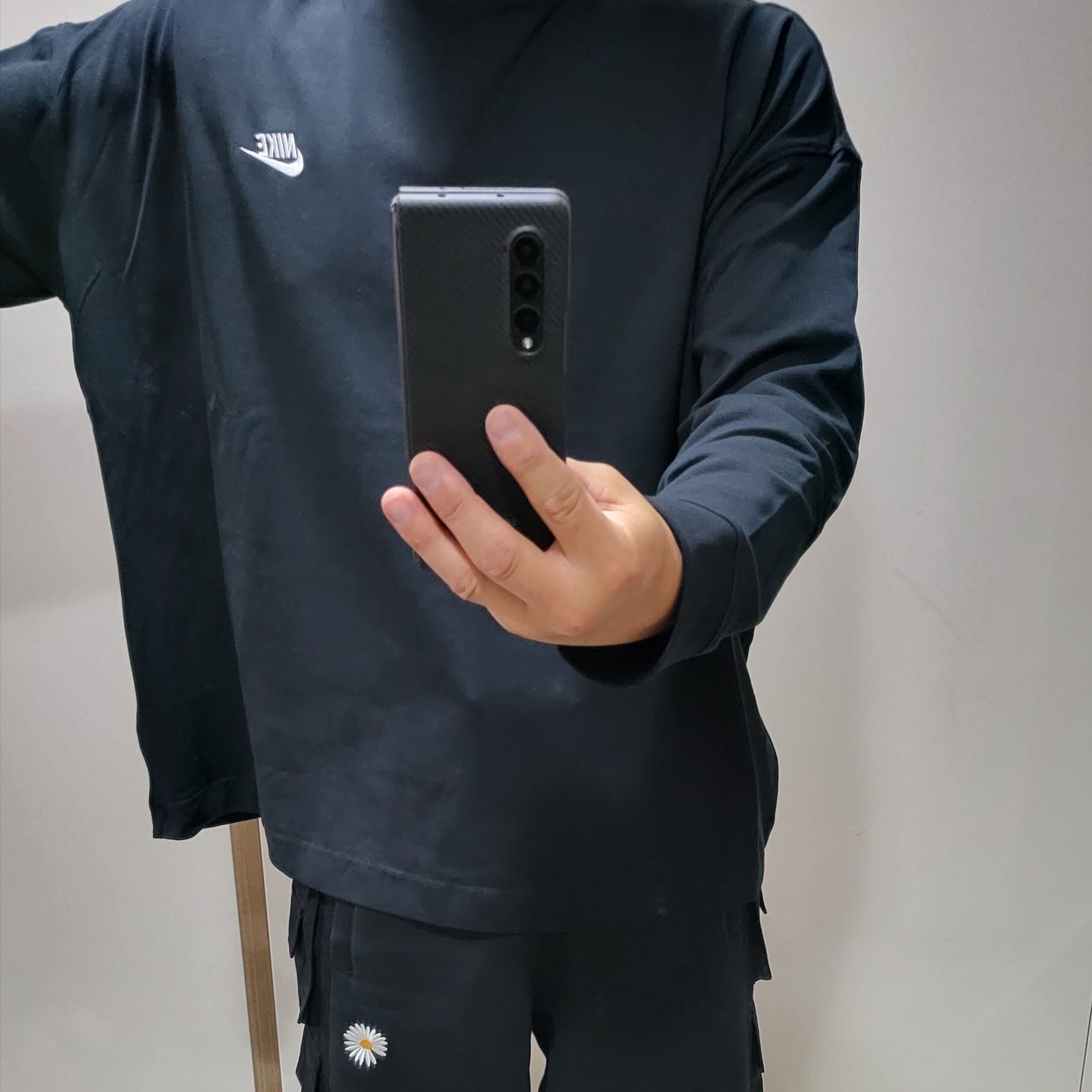 Nike x Peaceminusone LS T-Shirt Black (DR0098-010) 착용 스타일 - 2