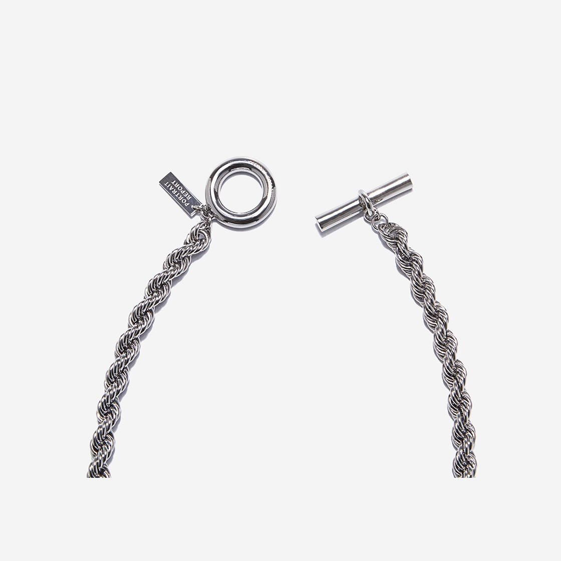 포트레이트리포트 청키 로프 체인 네클리스 실버(Portrait Report Chunky Rope Chain Necklace Silver) - 3