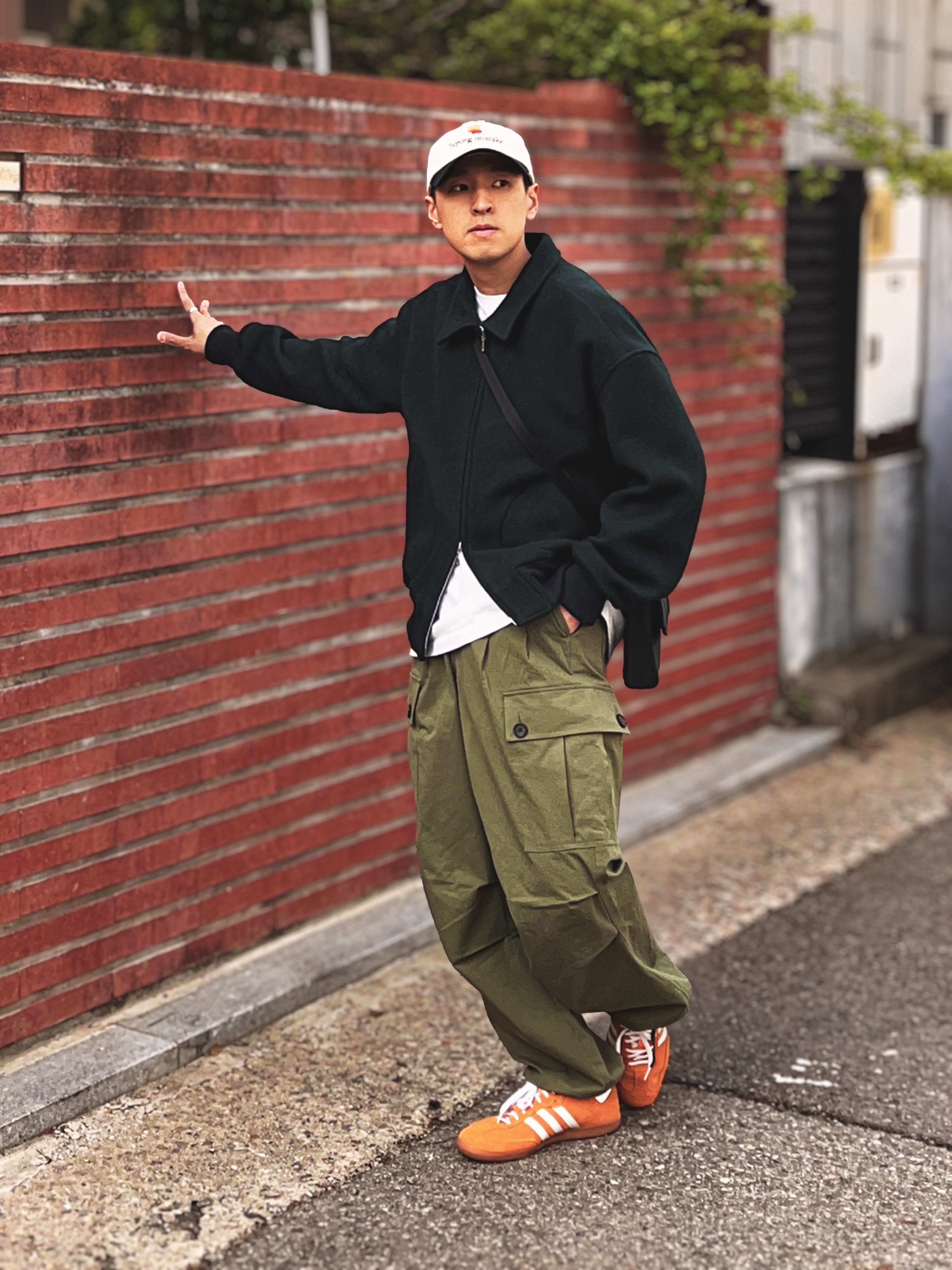 Adidas Samba OG Orange Rush 착용 스타일 - 1