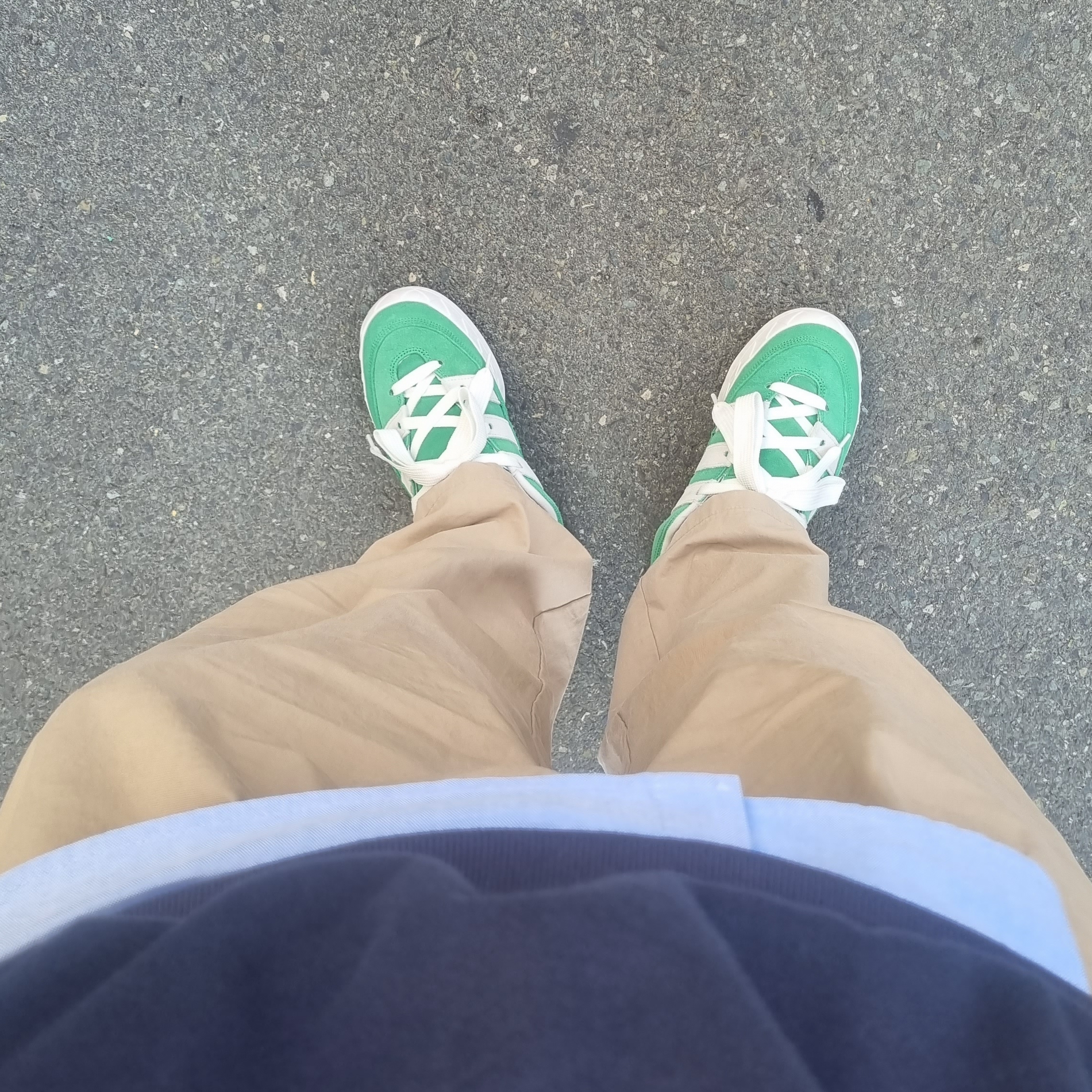 Adidas Adimatic Green 착용 스타일