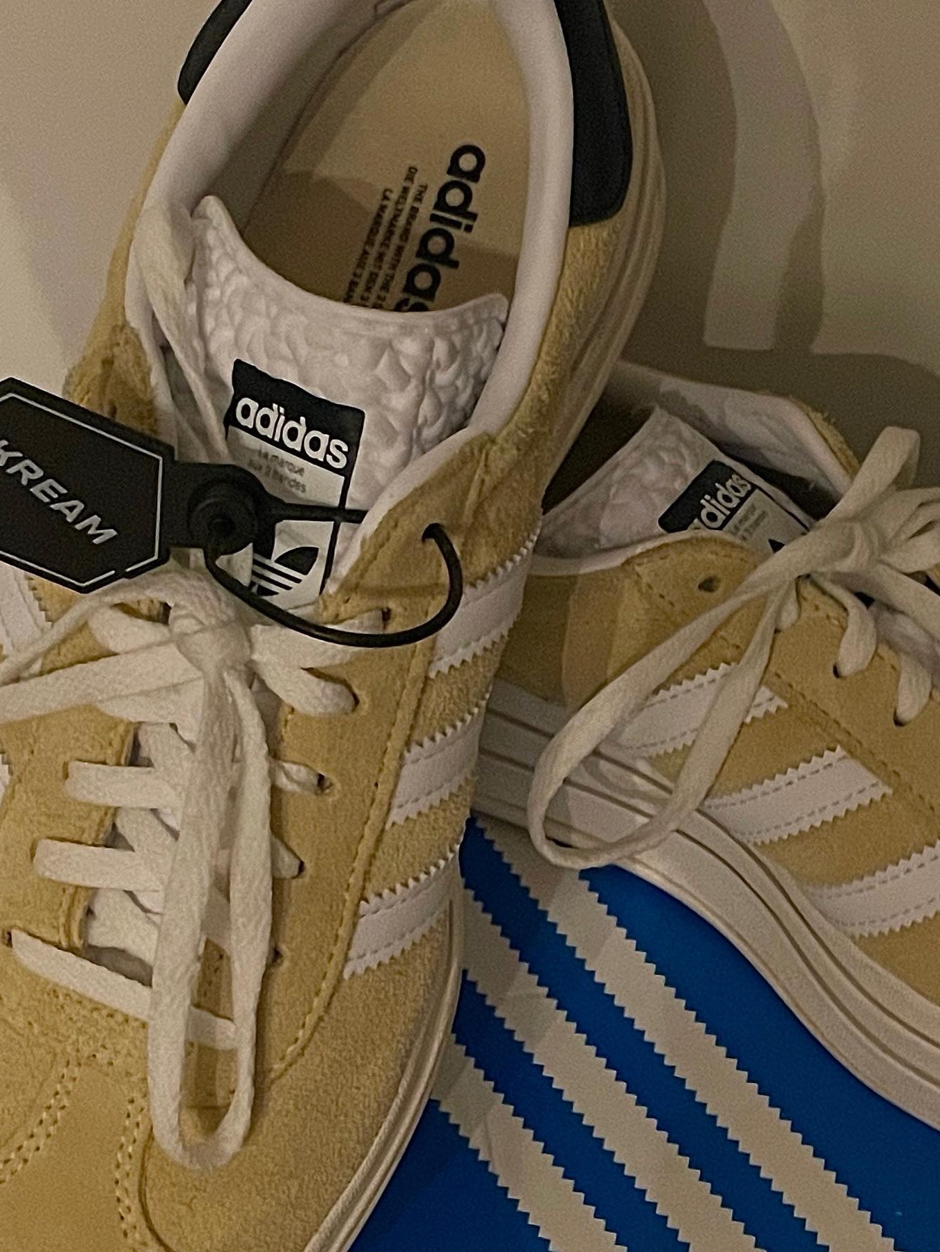 (W) Adidas Gazelle Bold Almost Yellow Cloud White 착용 스타일 - 5