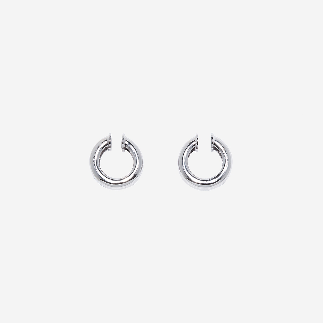 C7-002 Portrait Report Twist Ring Double Layers Ear Cuff Silver