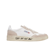 Autry Medalist Low Leather Suede Sneakers White
