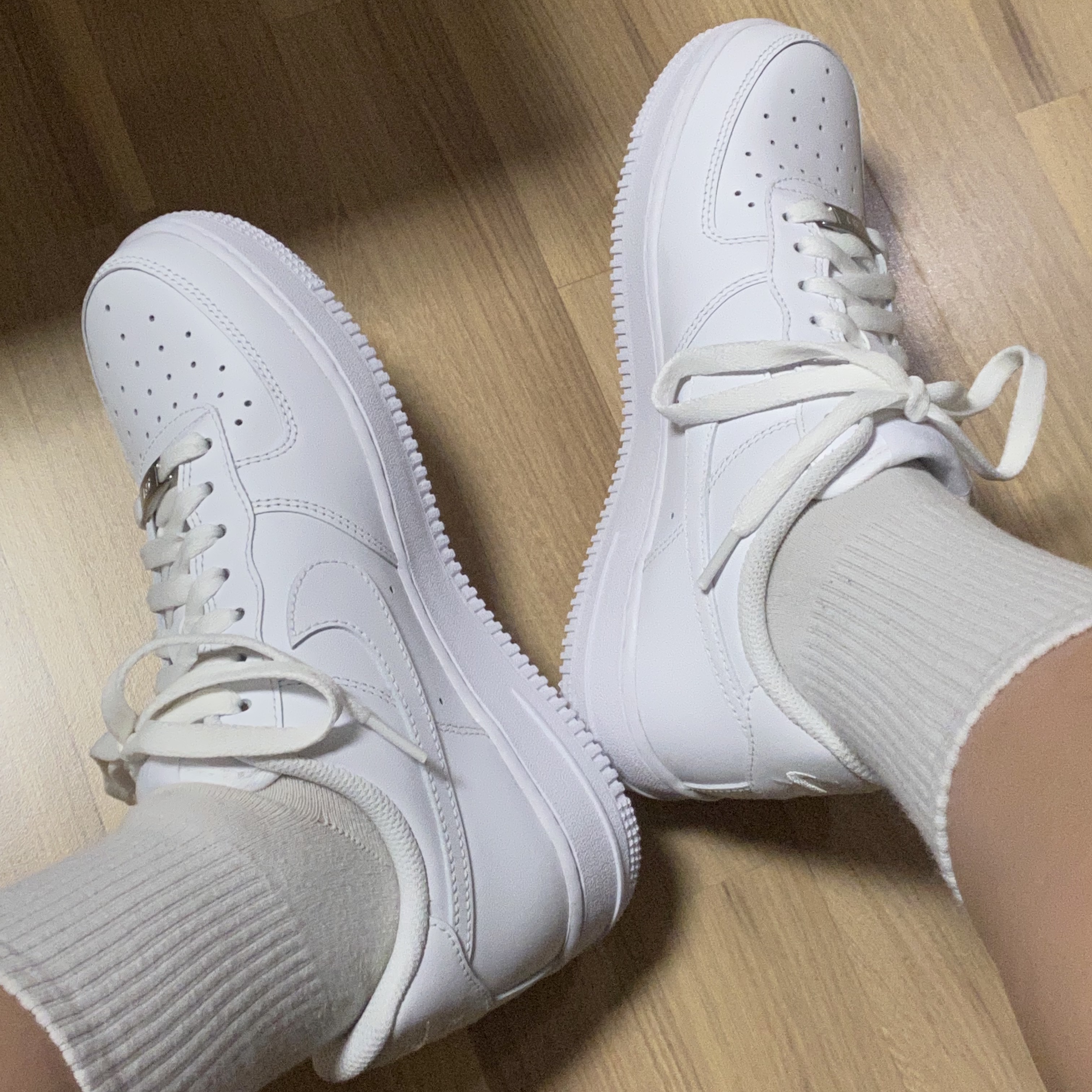 (W) Nike Air Force 1 '07 Low White 착용 스타일 - 3