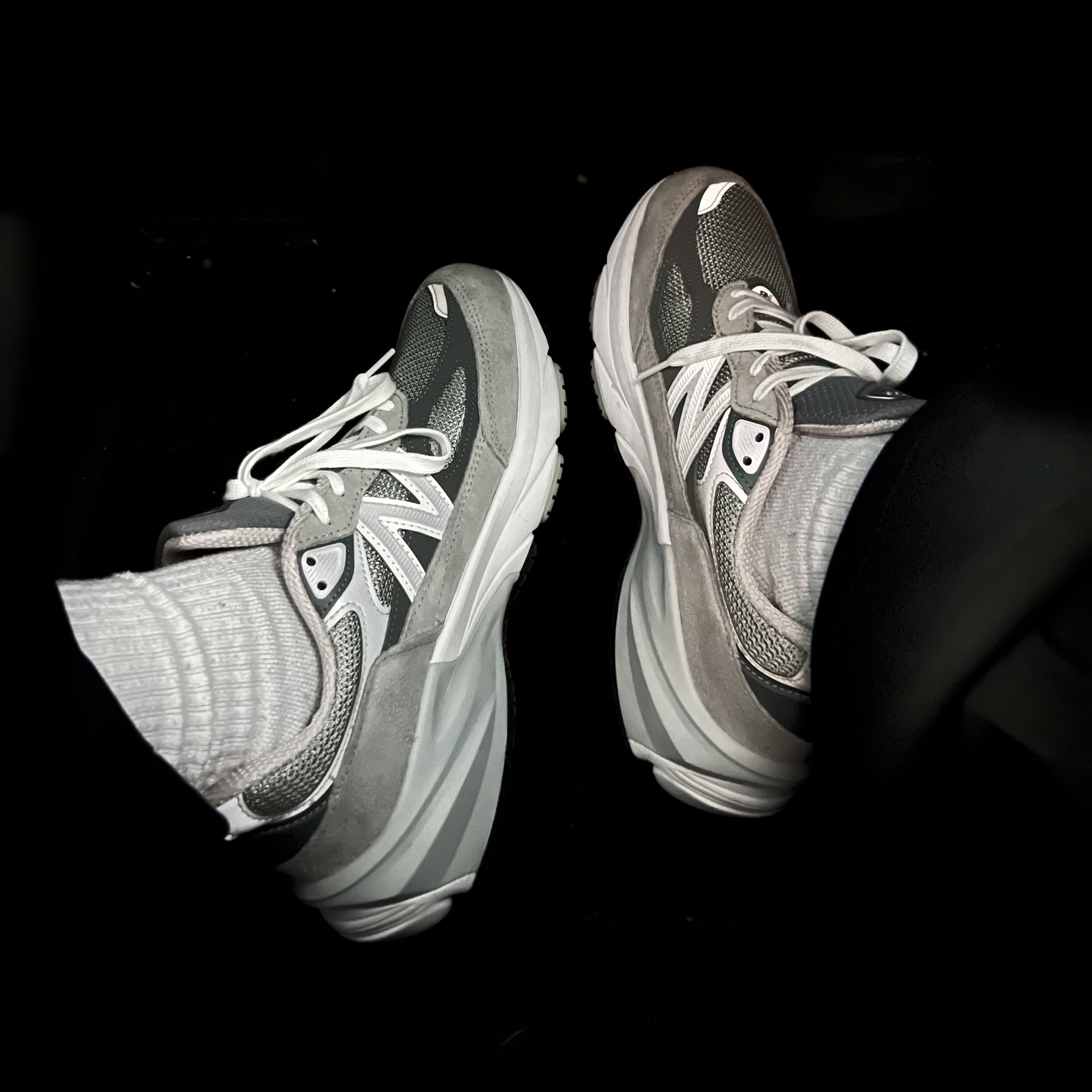 New Balance 990v6 Made in USA Grey - D Standard 착용 스타일 - 3
