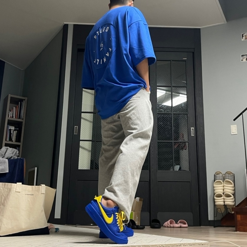 Nike x Ambush Air Force 1 Low SP Game Royal and Vivid Sulfur 착용 스타일