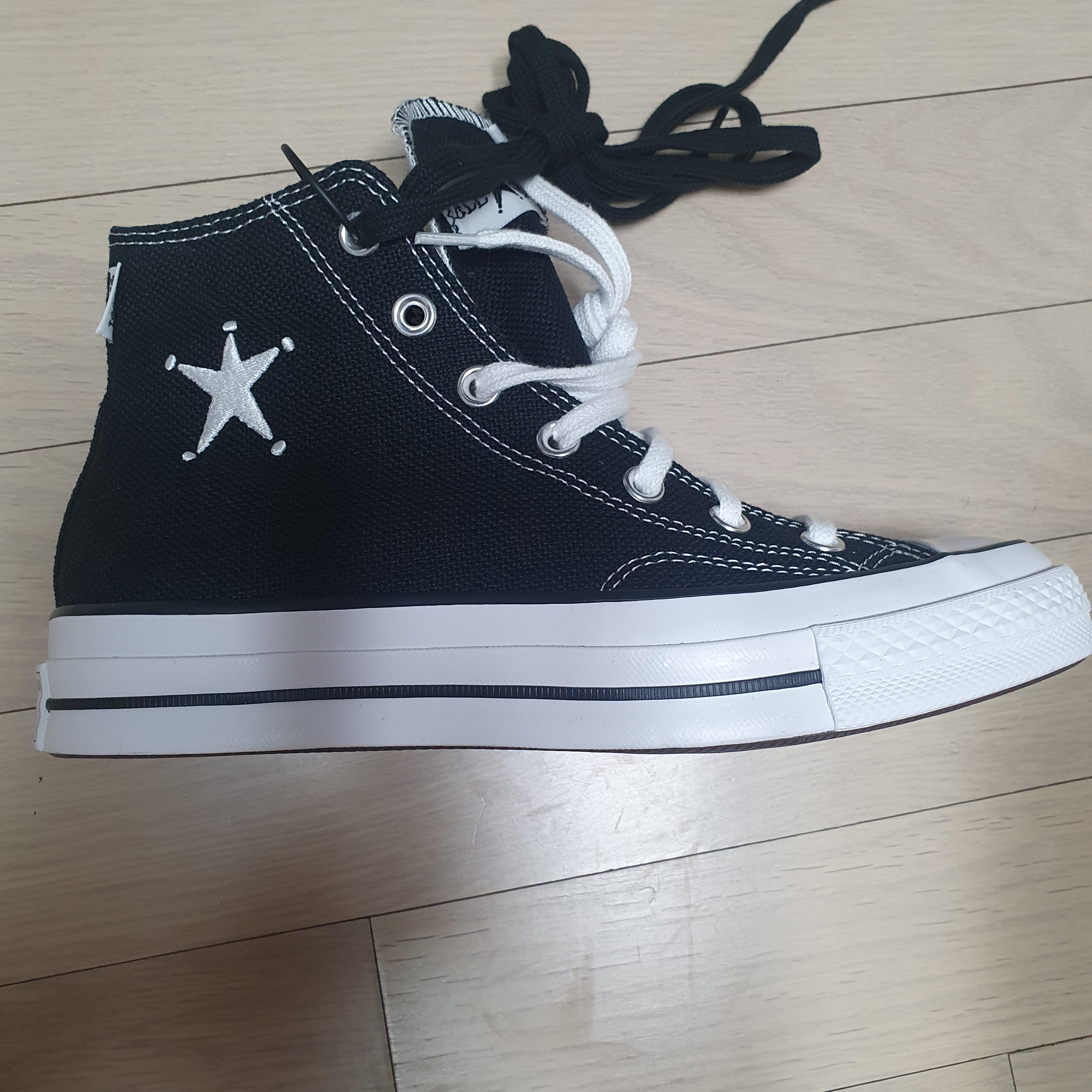 Converse x Stussy Chuck 70 High Black 착용 스타일