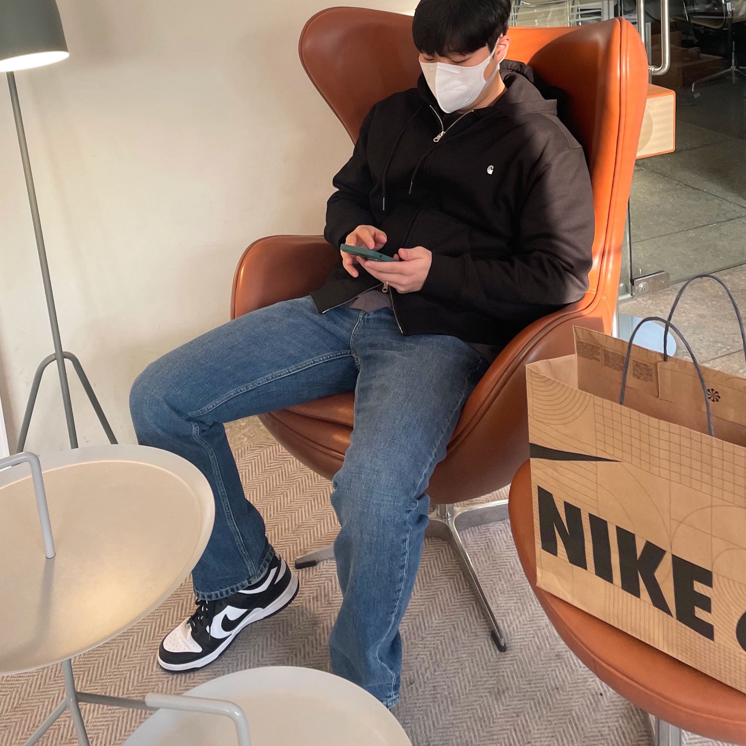 Nike Dunk Low Retro Black 착용 스타일