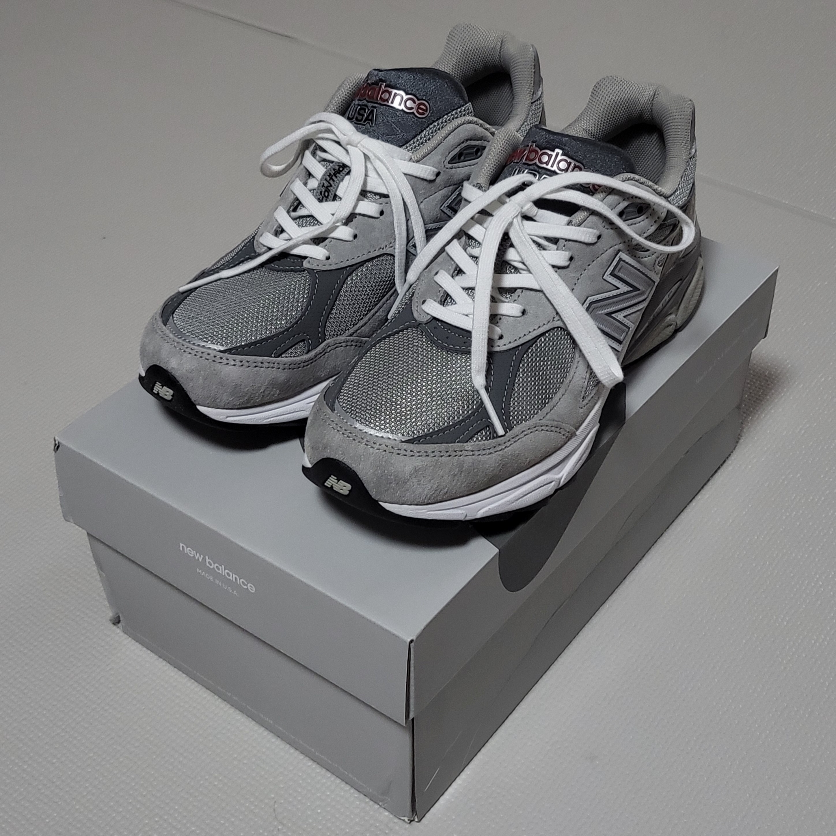 New Balance 990v3 Made in USA Grey - D Standard 착용 스타일