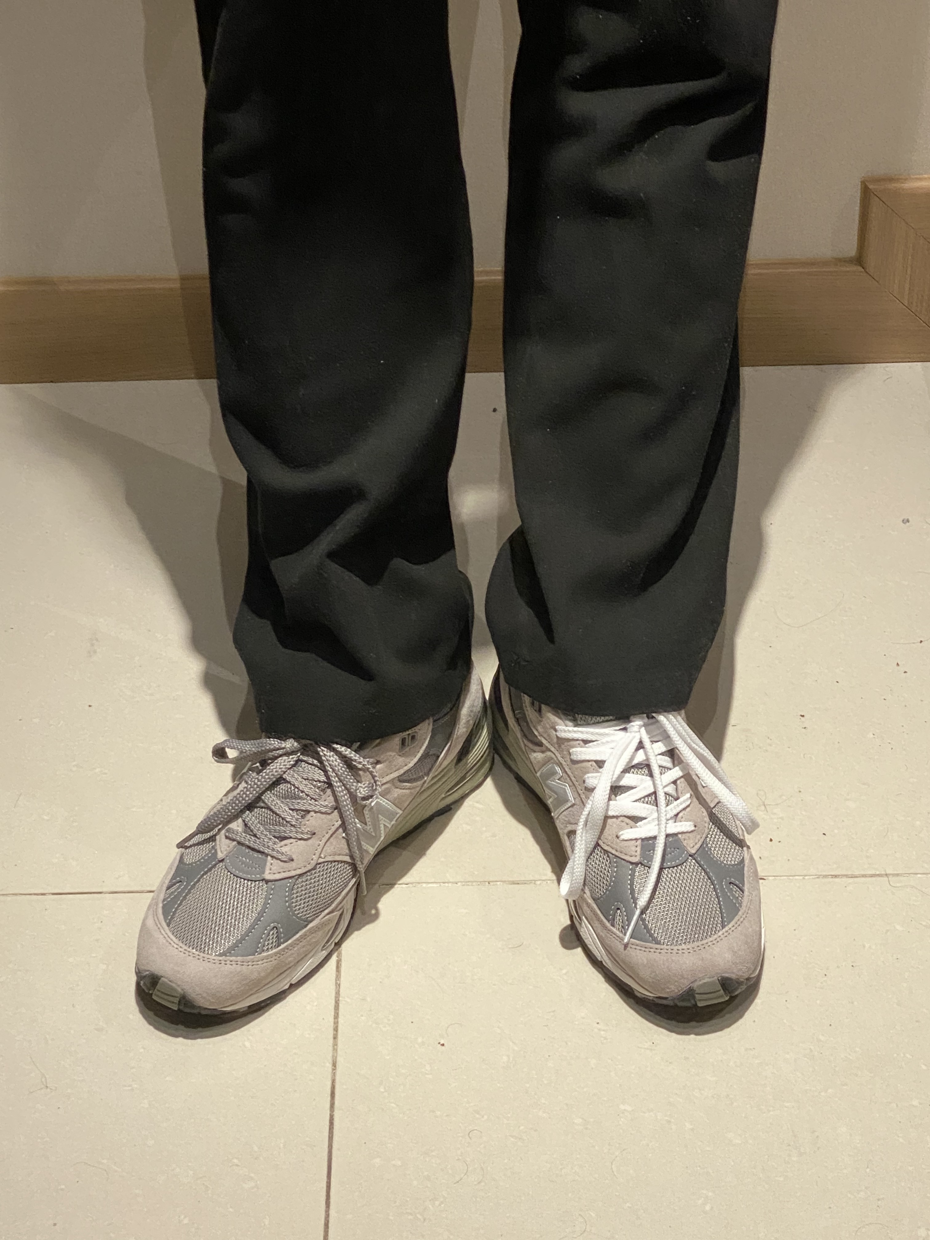 New Balance 991 Made in UK Grey 착용 스타일 - 2