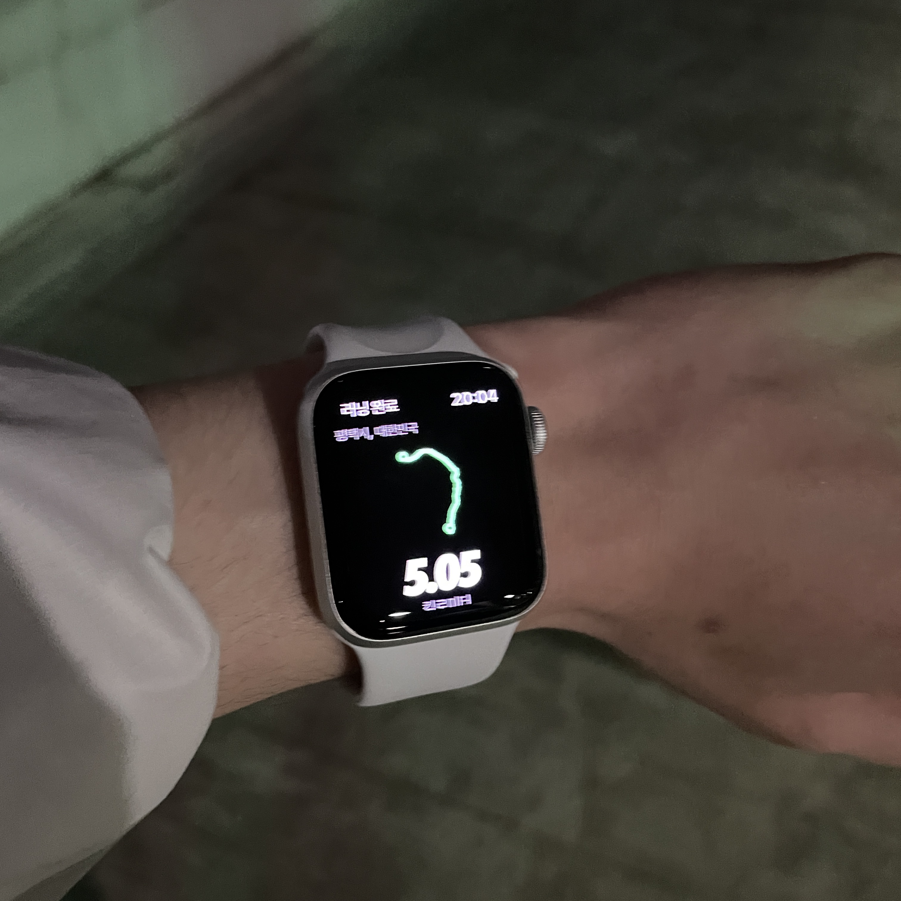 Apple Watch SE 40mm GPS Silver Aluminum Case with Sport Band White (Korean Ver.) 착용 스타일