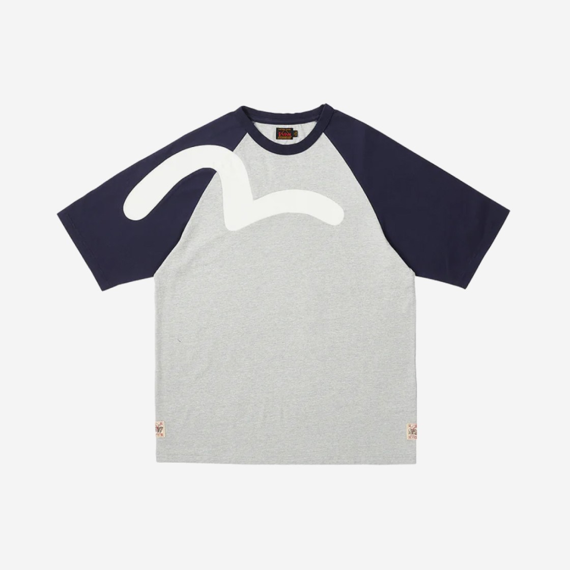 Palace x Evisu Seagull Raglan T-Shirt Grey Marl - 23SS 상세 이미지 1