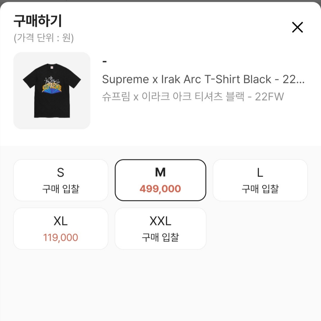 Supreme x Irak Arc T-Shirt Black - 22FW 착용 스타일