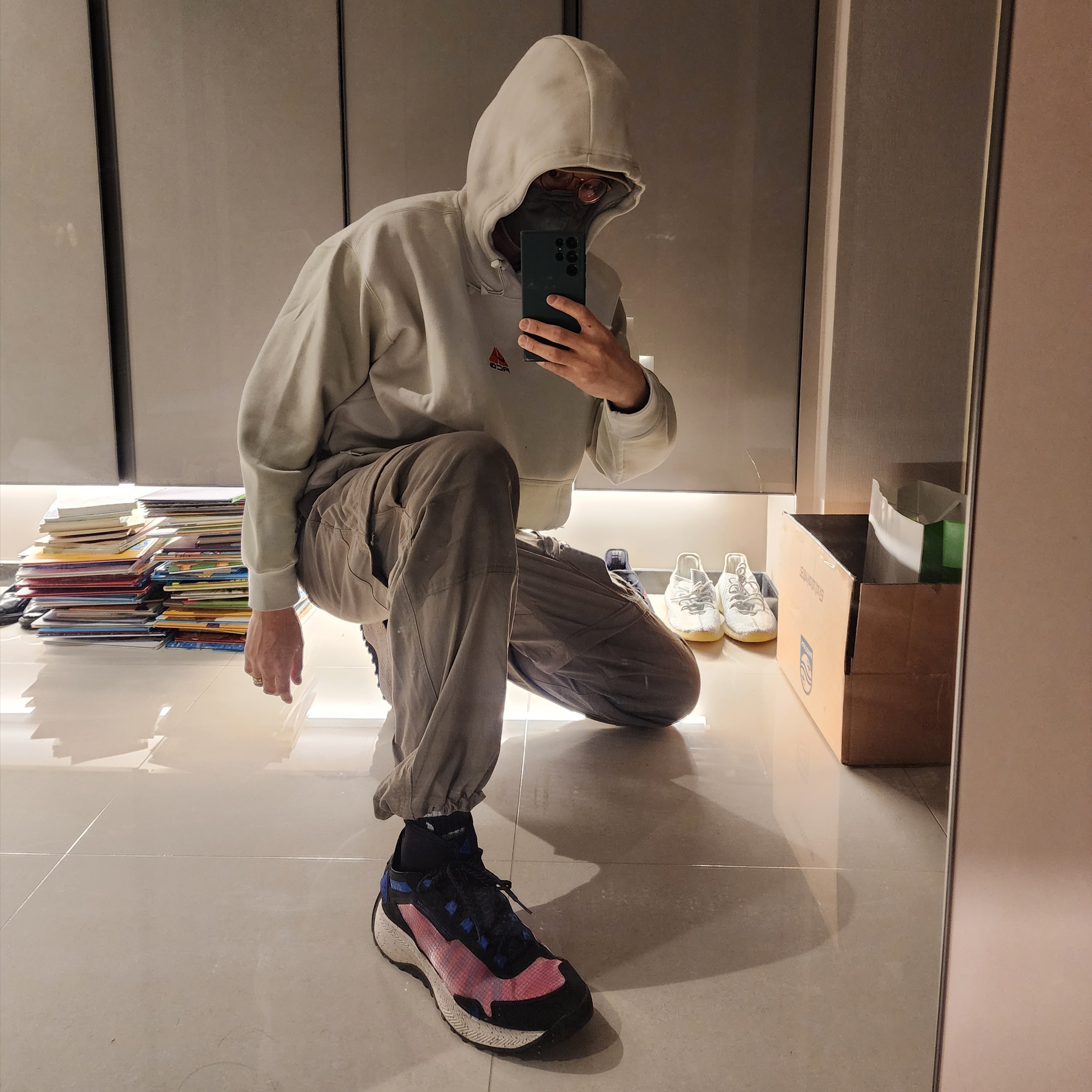 Nike ACG Therma-Fit Pullover Fleece Hoodie Light Bone - Asia, Nike ACG Zoom Terra Zaherra Rush Pink 착용 스타일