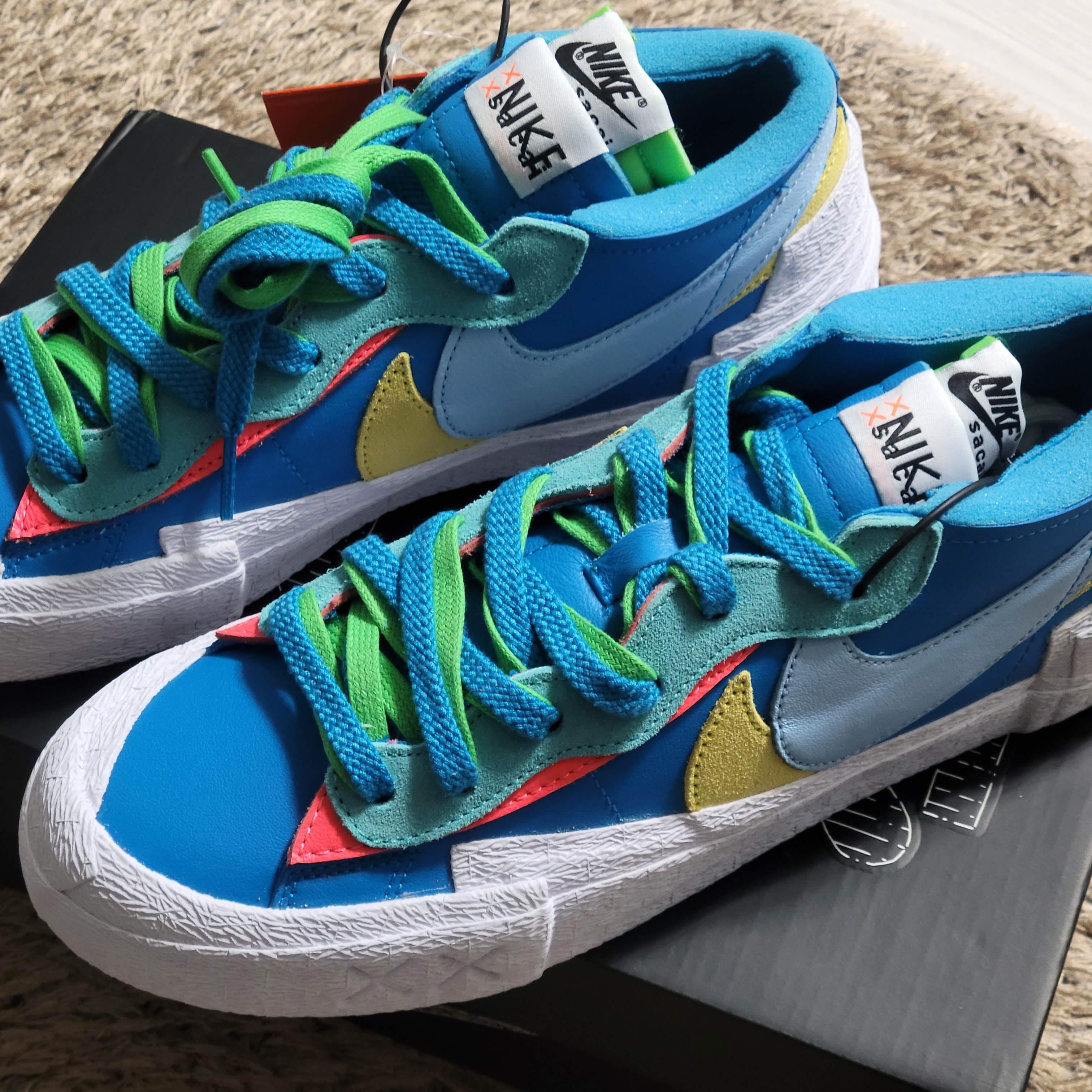 Nike x Sacai x Kaws Blazer Low Neptune Blue 착용 스타일 - 2