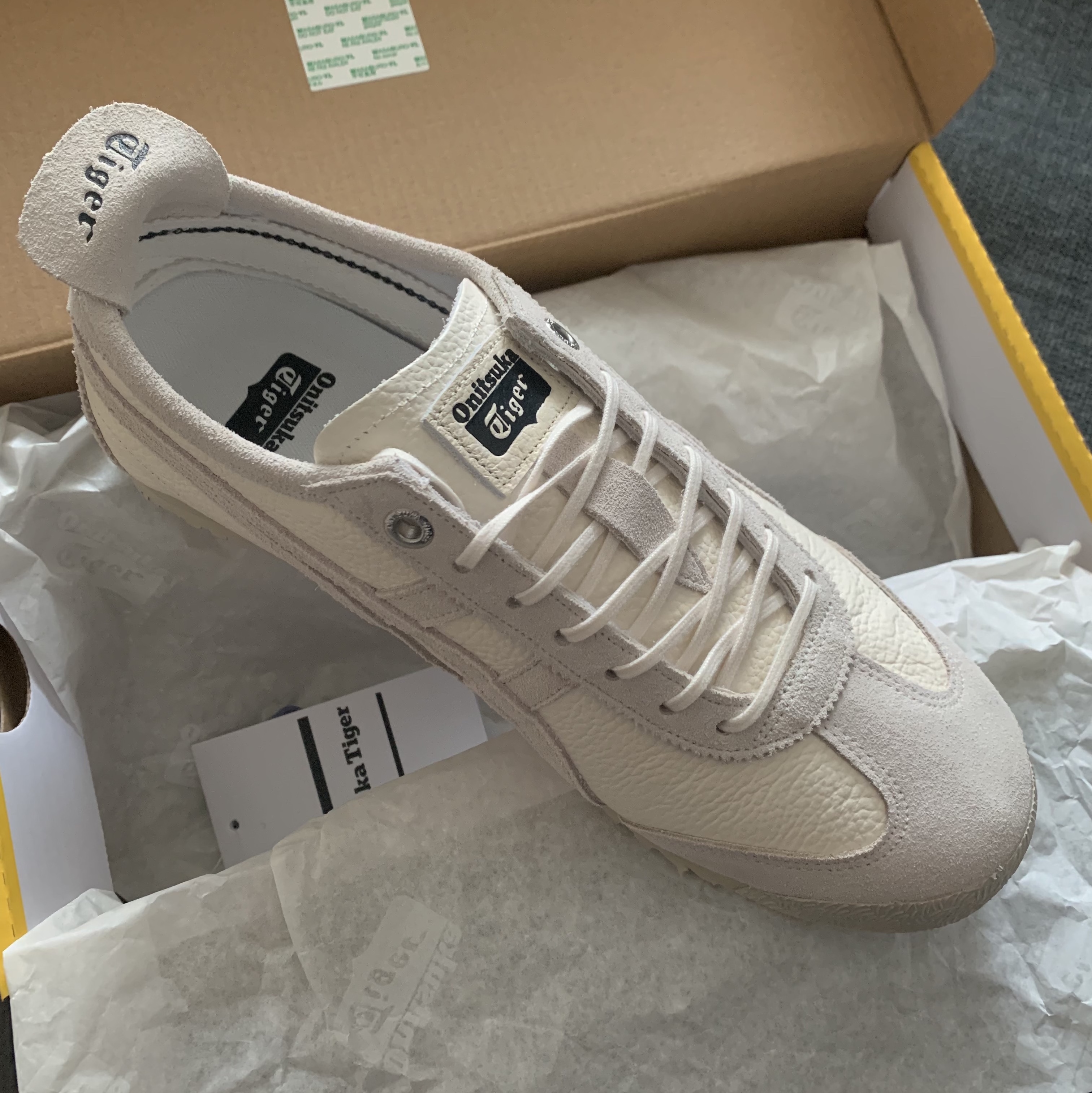 Onitsuka Tiger Mexico 66 SD Cream Birch 착용 스타일