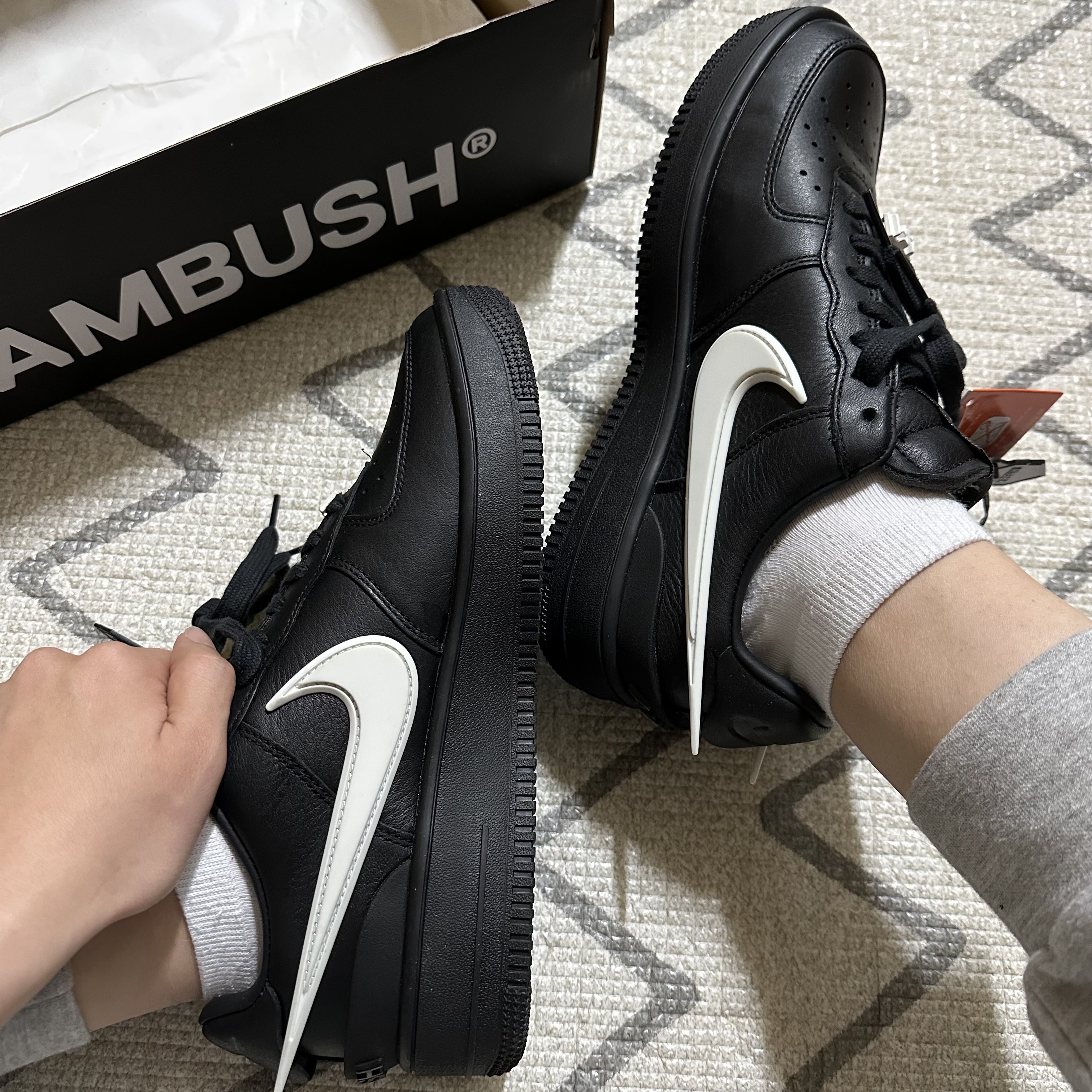 Nike x Ambush Air Force 1 Low SP Black 착용 스타일