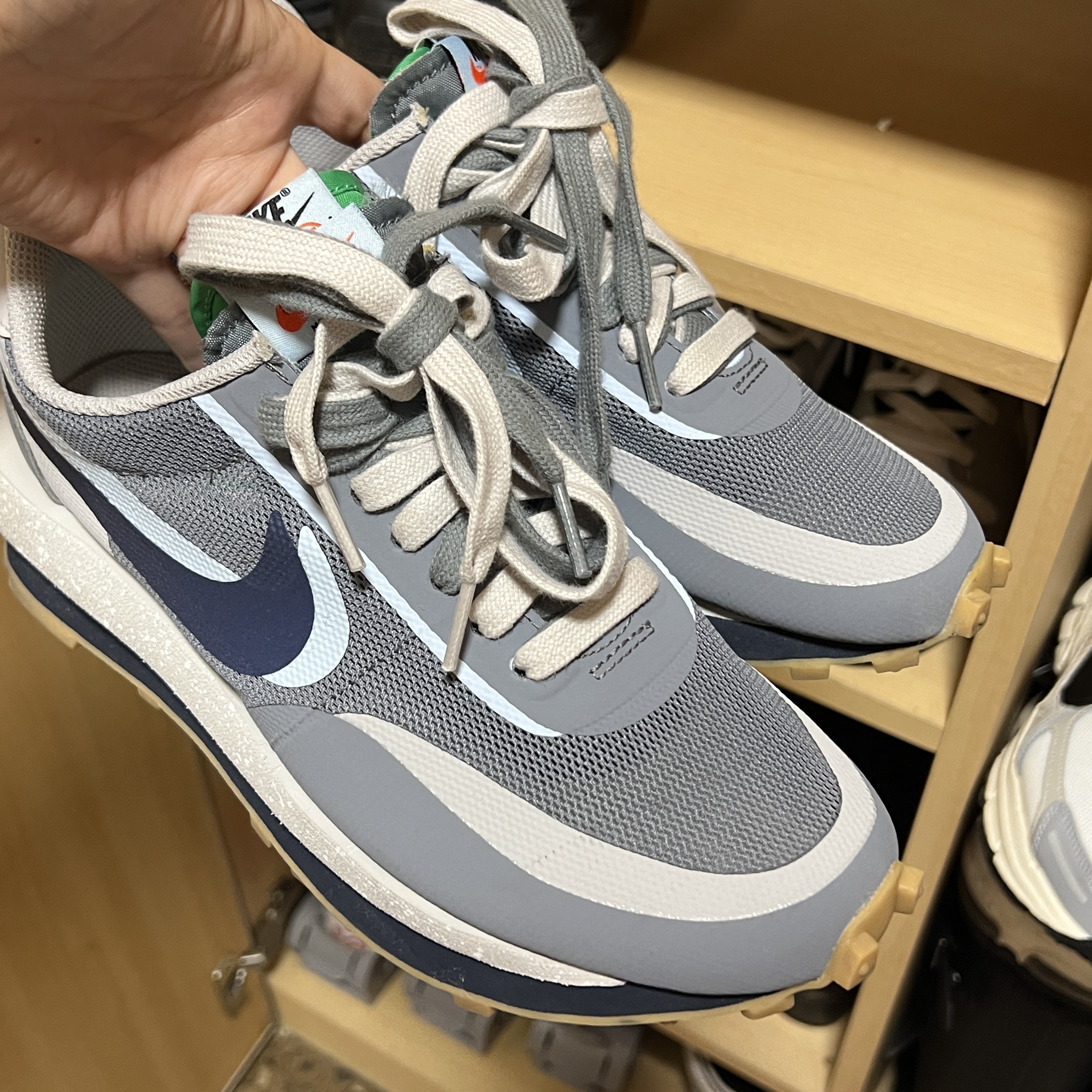 Nike x Sacai x Clot LDWaffle Cool Grey 착용 스타일