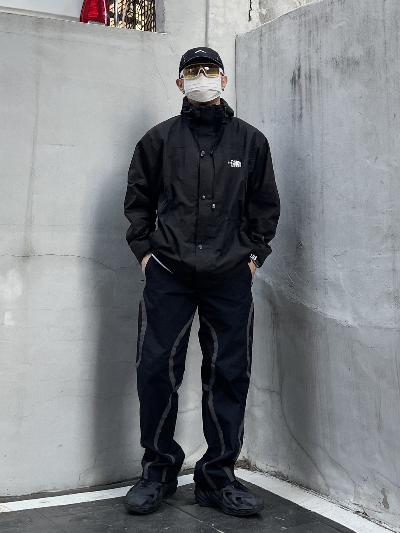 Darkr8m Studio x Hardhitters Refelective Running Cap Black 착용 스타일 - 2
