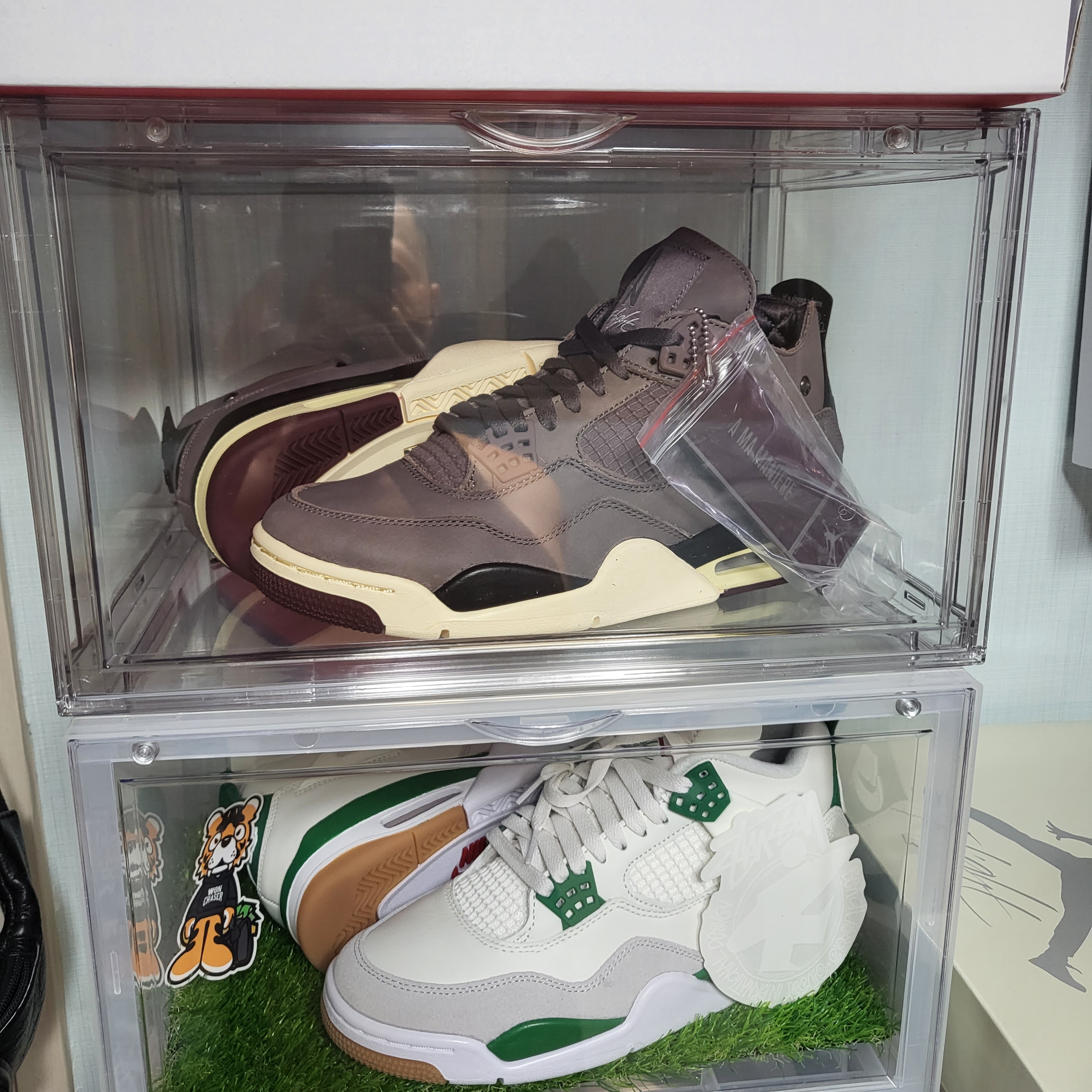 Jordan 4 x A Ma Maniere Retro Violet Ore, Jordan 4 x Nike SB Retro SP Pine Green 착용 스타일 - 1
