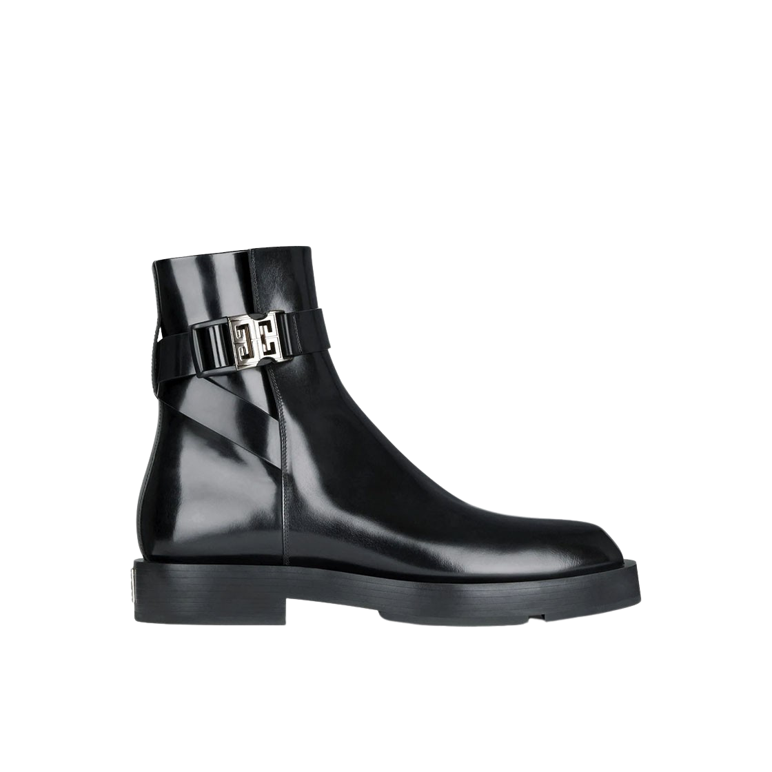 지방시 4G 버클 장식 레더 스퀘어드 앵클 부츠 블랙(Givenchy Squared Boots in Leather with 4G Buckle Black) - 1
