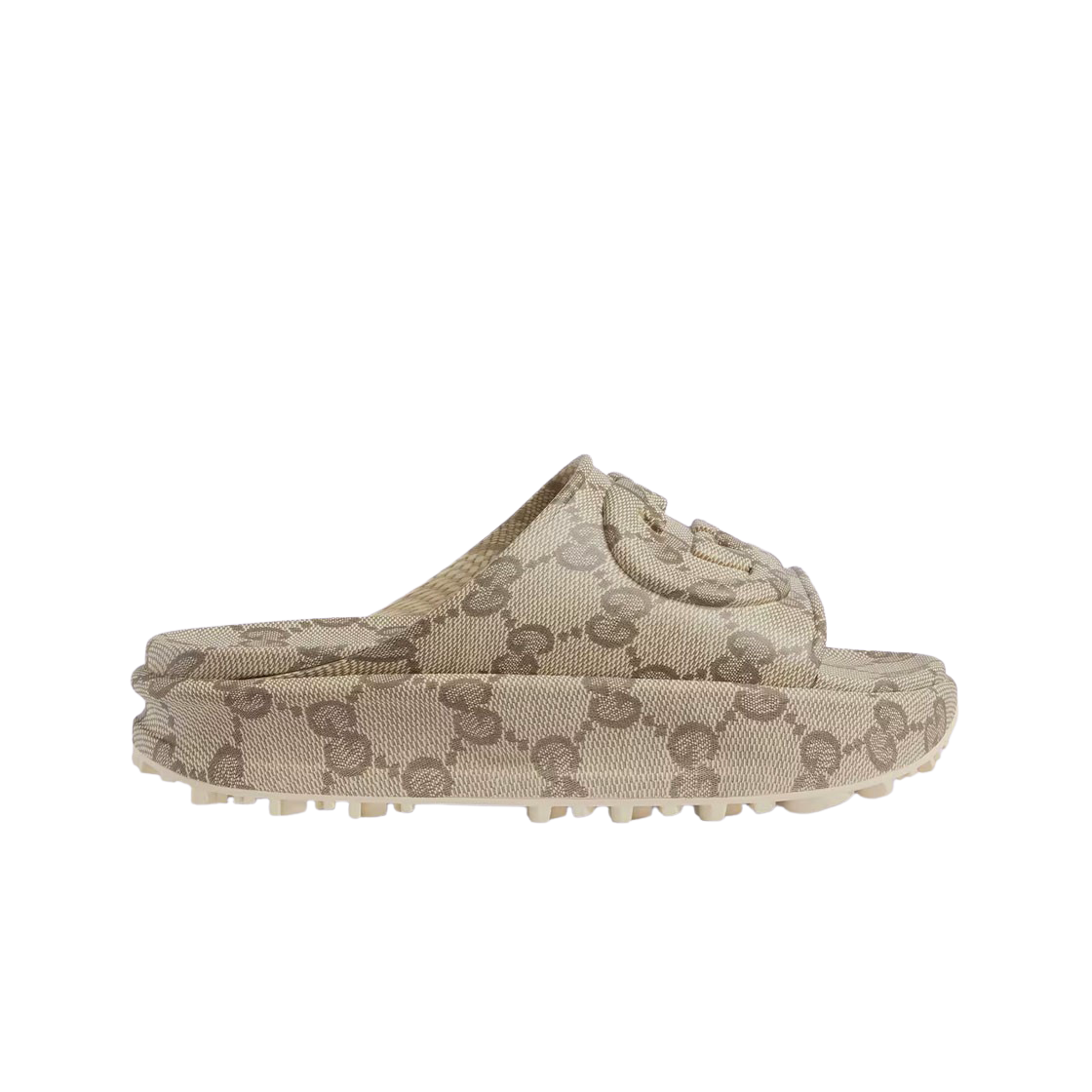 구찌 인터로킹 G 슬라이드 샌들 베이지 에보니(Gucci Interlocking G Slide Sandal Beige Ebony)