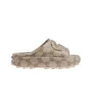 Gucci Interlocking G Slide Sandal Beige Ebony