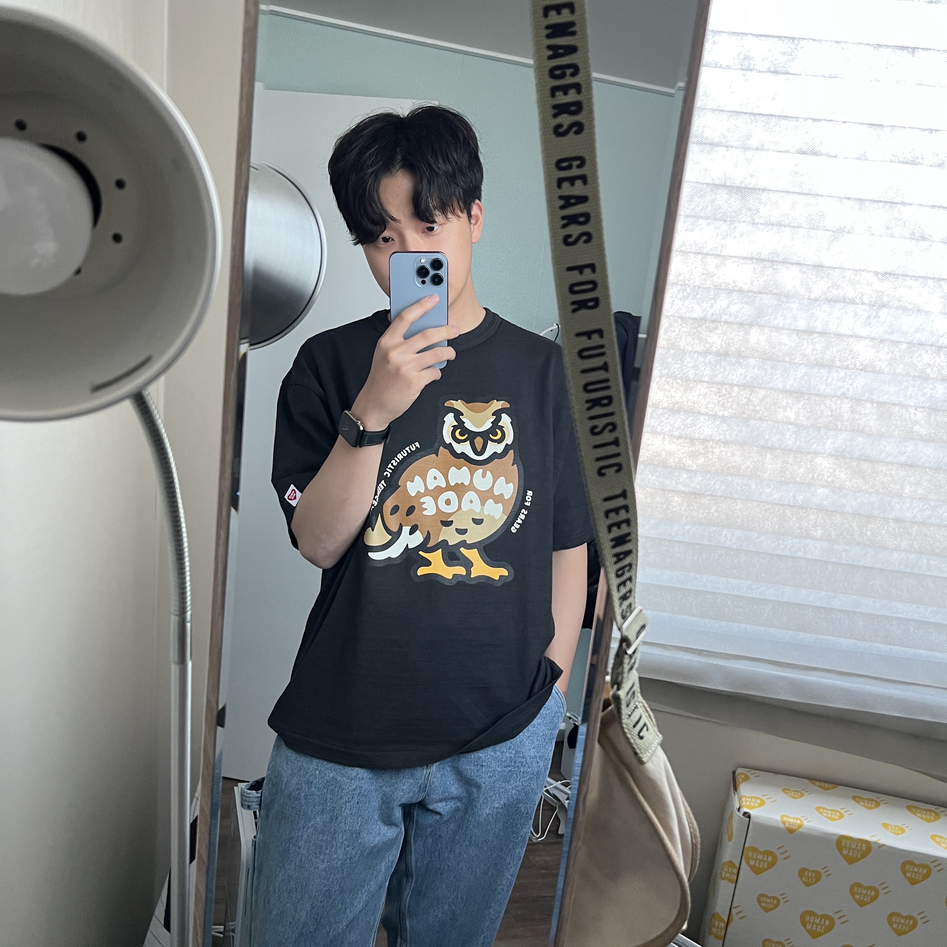 Human Made Graphic T-Shirt #04 Black, Stussy Coach Shirt Camo 착용 스타일 - 1