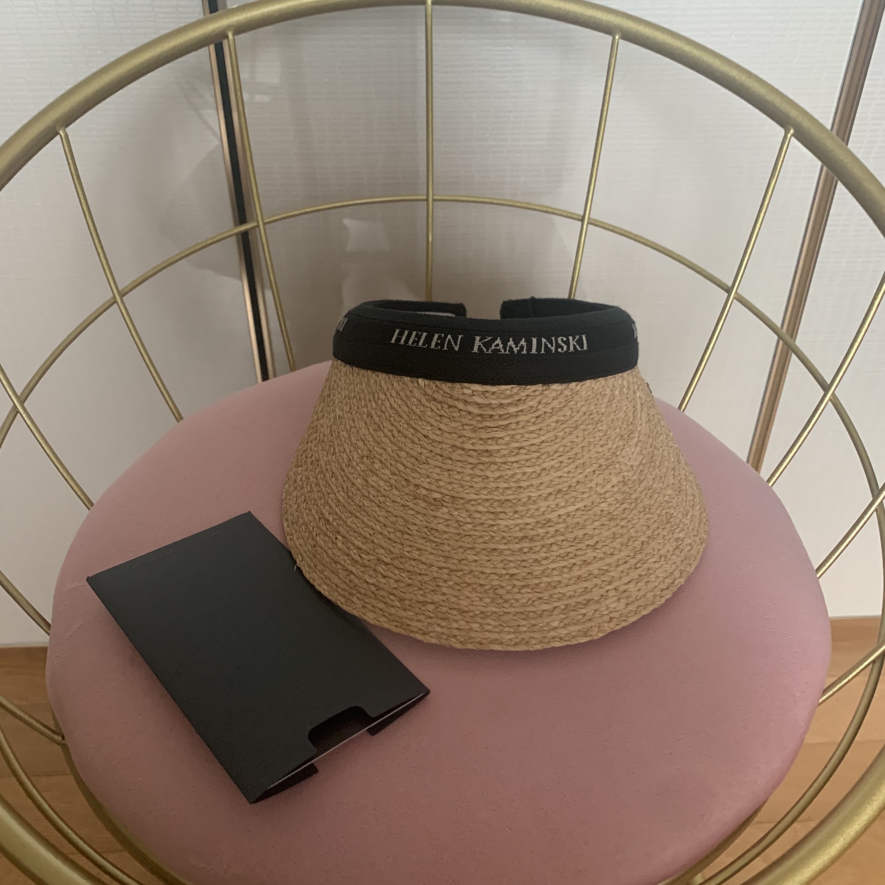 (W) Helen Kaminski Bianca Natural Black Logo 착용 스타일 - 2