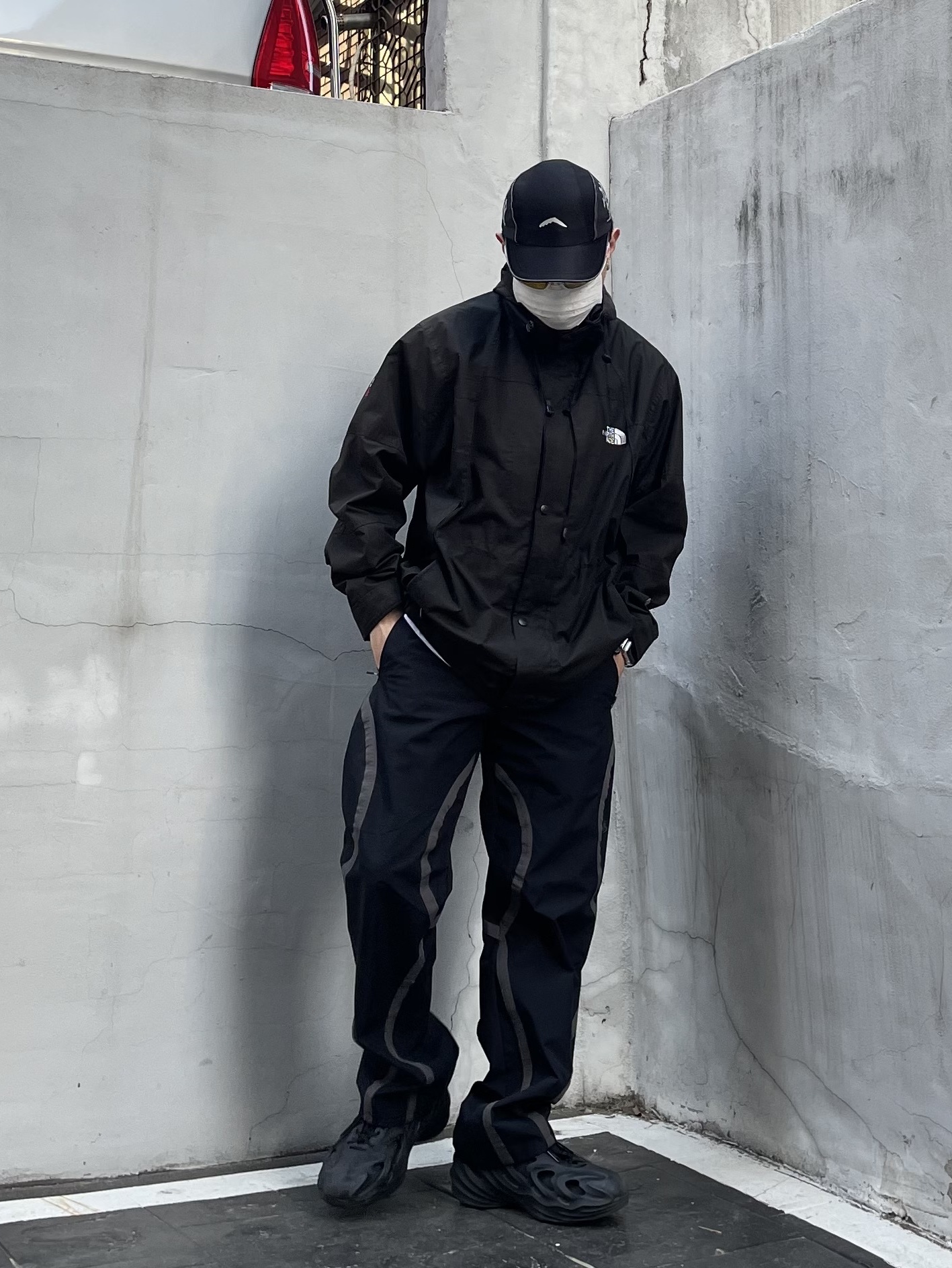 Darkr8m Studio x Hardhitters Refelective Running Cap Black 착용 스타일 - 3