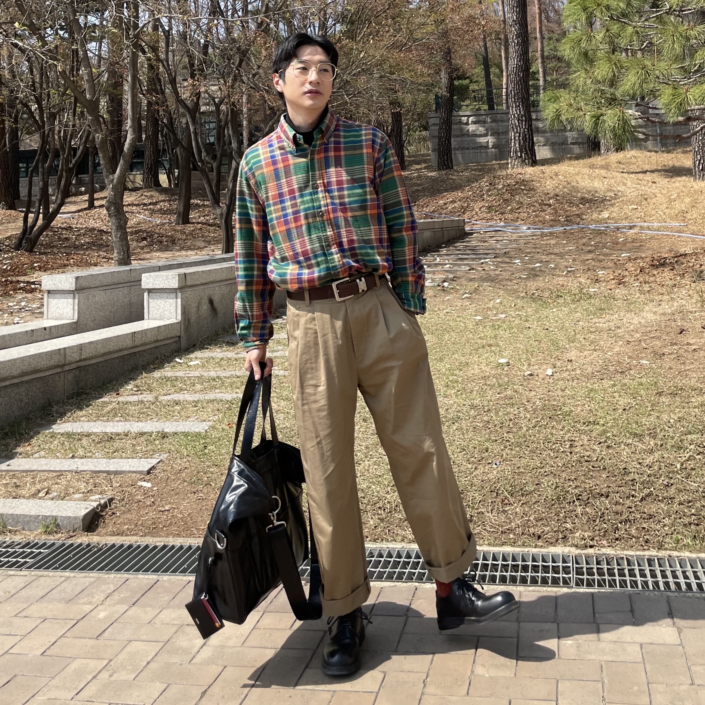 Marsell Zucca Zeppa Derby Smooth Leather Nero 착용 스타일 - 2
