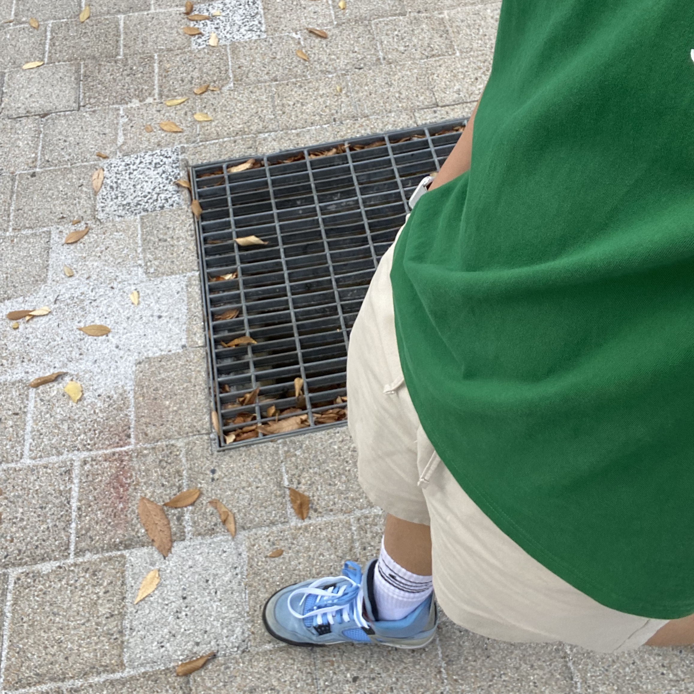 Jordan 4 Retro University Blue, IAB Studio T-Shirt Green - 22FW 착용 스타일