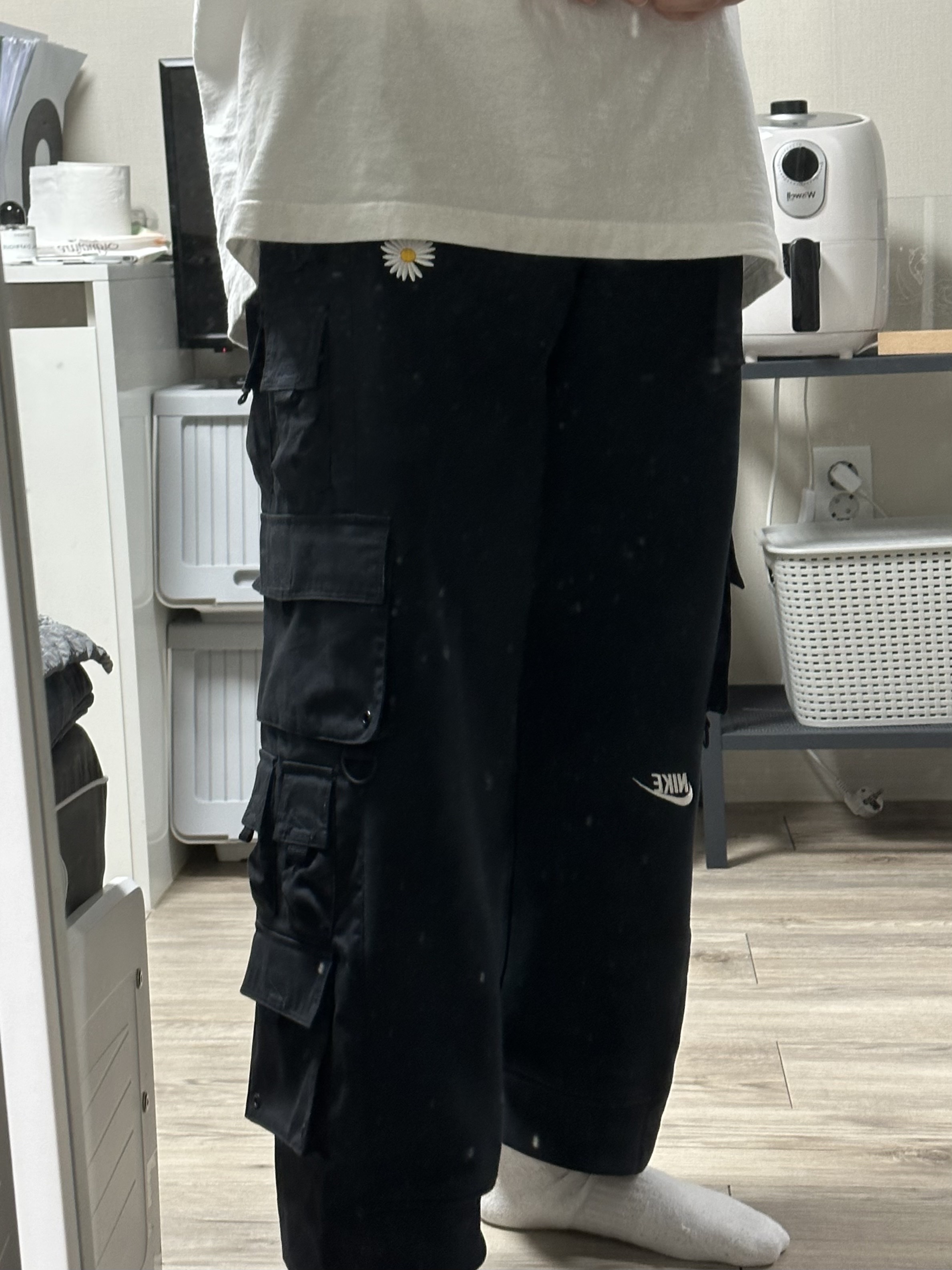 Nike x Peaceminusone Wide Pants Black (DR0096-010), (W) Asics x Matin Kim Gel-Sonoma 15-50 Glacier Grey White 착용 스타일 - 2
