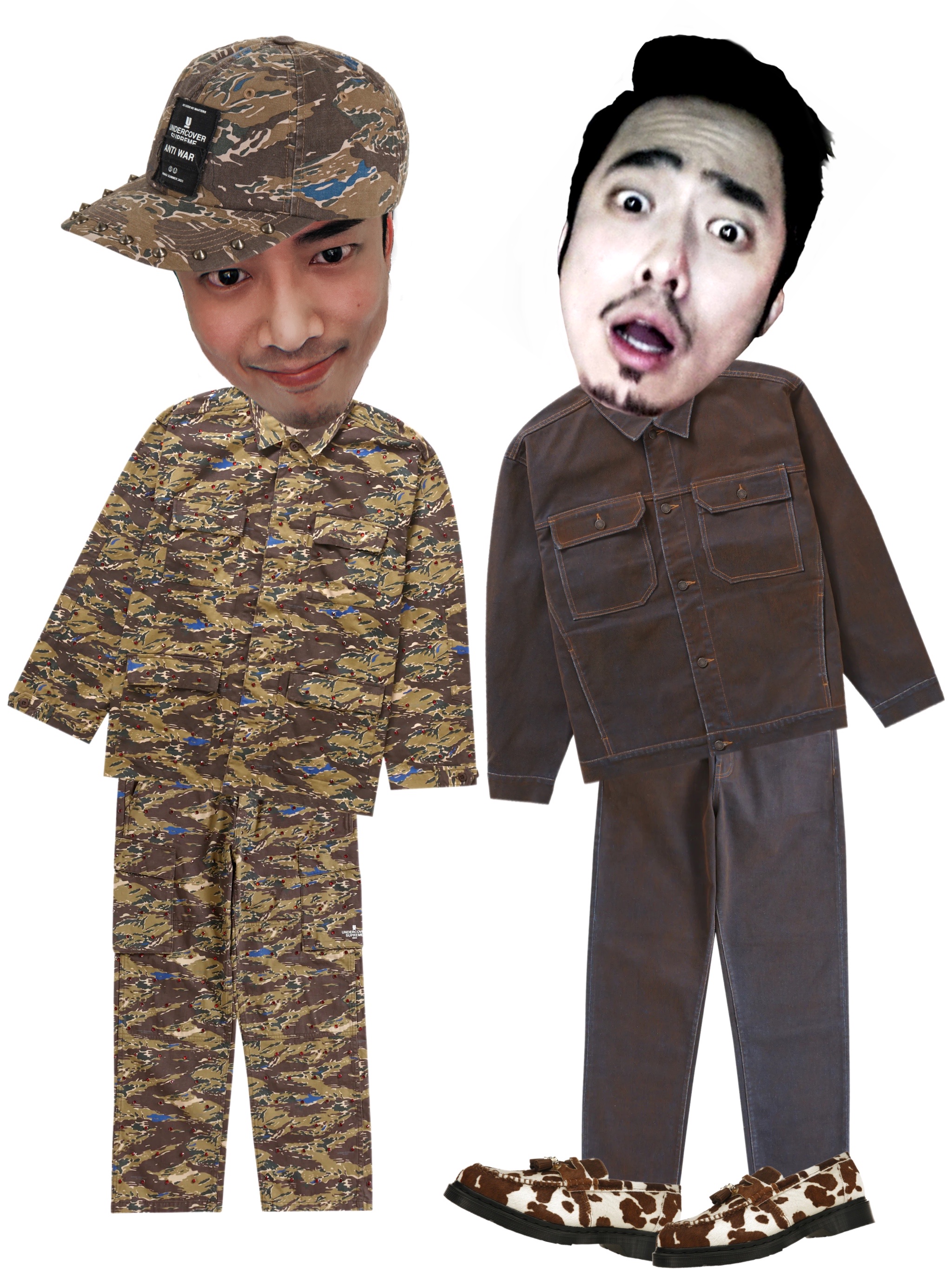 Supreme x Undercover Studded 6-Panel Brown Camo - 23SS, Supreme x Undercover Studded BDU Jacket Brown - 23SS ์ฐฉ์ฉ ์คํ์ผ - 2