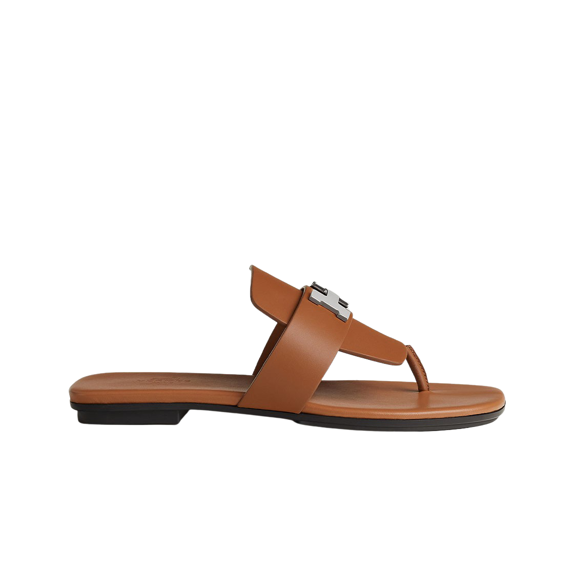(W) 에르메스 갤러리 샌들 카프스킨 & 팔라듐 하드웨어 나뛰렐((W) Hermes Galerie Sandal Calfskin & Palladium Naturel) - 1