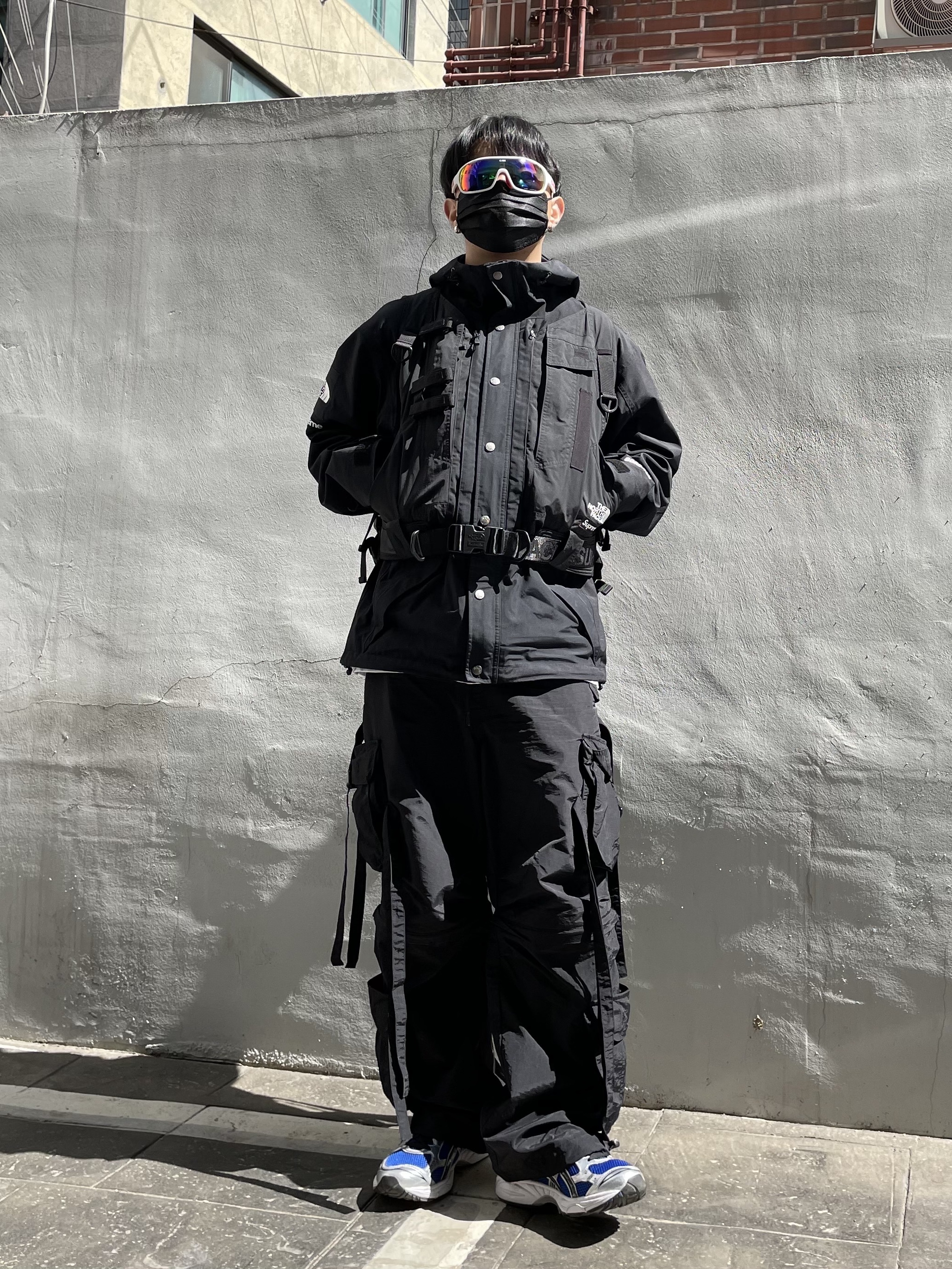 Supreme x The North Face RTG Jacket + Vest Black - 20SS, Asics Gel-Kayano 14 Monaco Blue Black 착용 스타일 - 2