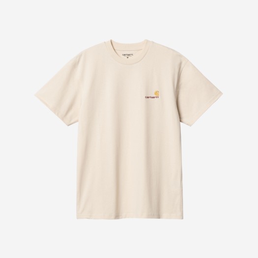 칼하트 WIP 숏슬리브 아메리칸 스크립트 티셔츠 내츄럴