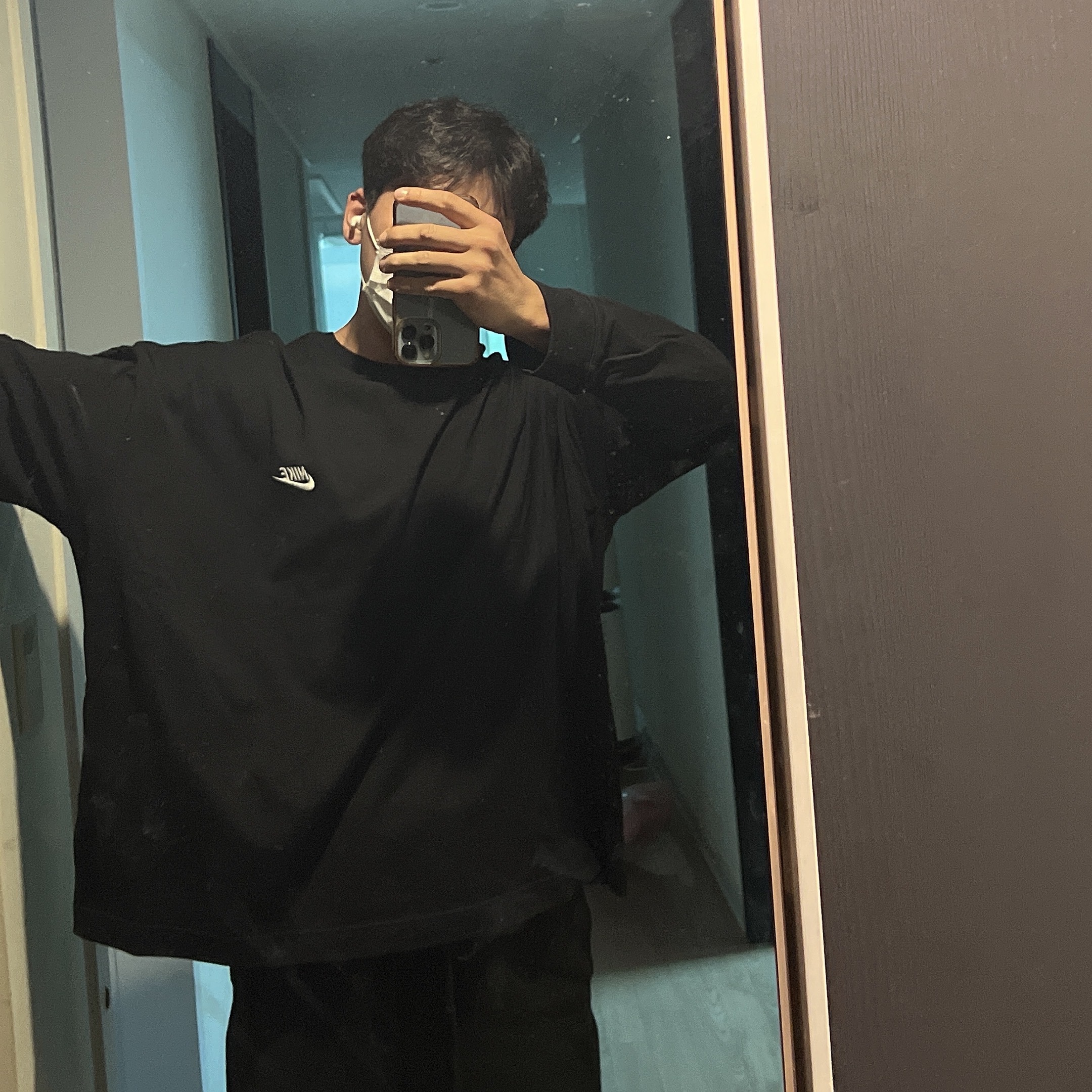 Nike x Peaceminusone LS T-Shirt Black (DR0098-010) 착용 스타일 - 1