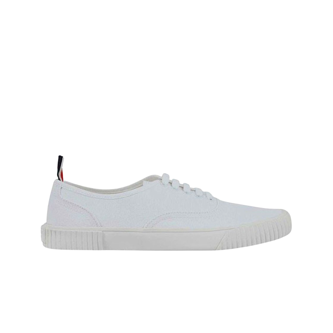 톰브라운 코튼 캔버스 헤리티지 스니커즈 화이트(Thom Browne Cotton Canvas Heritage Sneakers White) - 1