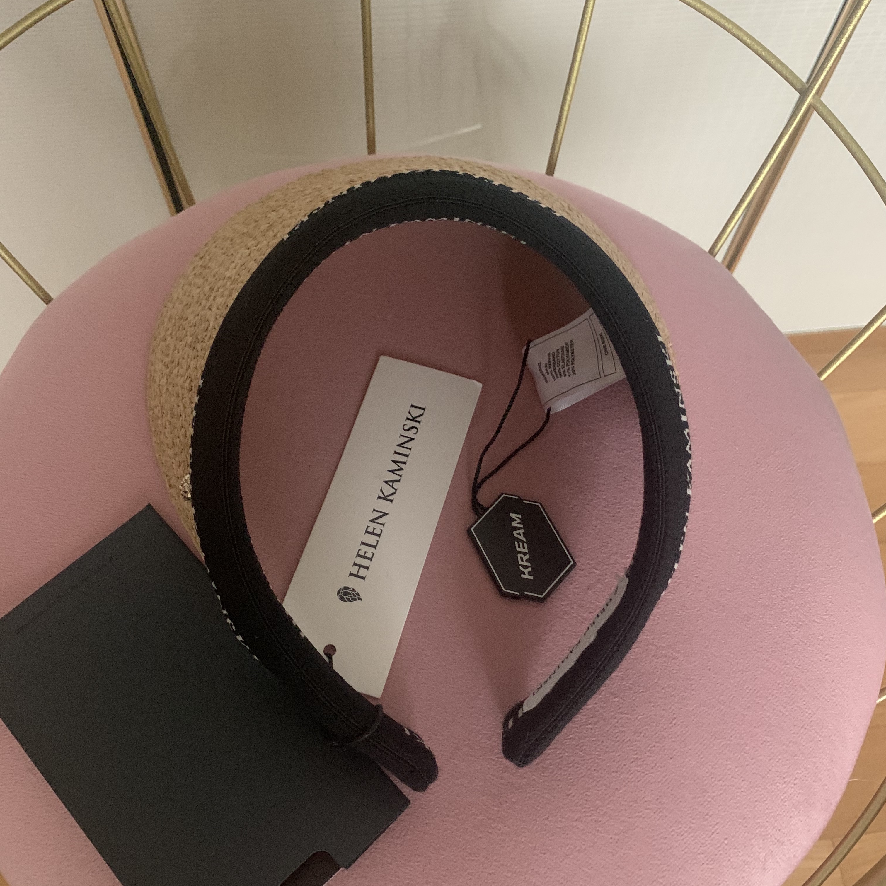 (W) Helen Kaminski Bianca Natural Black Logo 착용 스타일 - 1