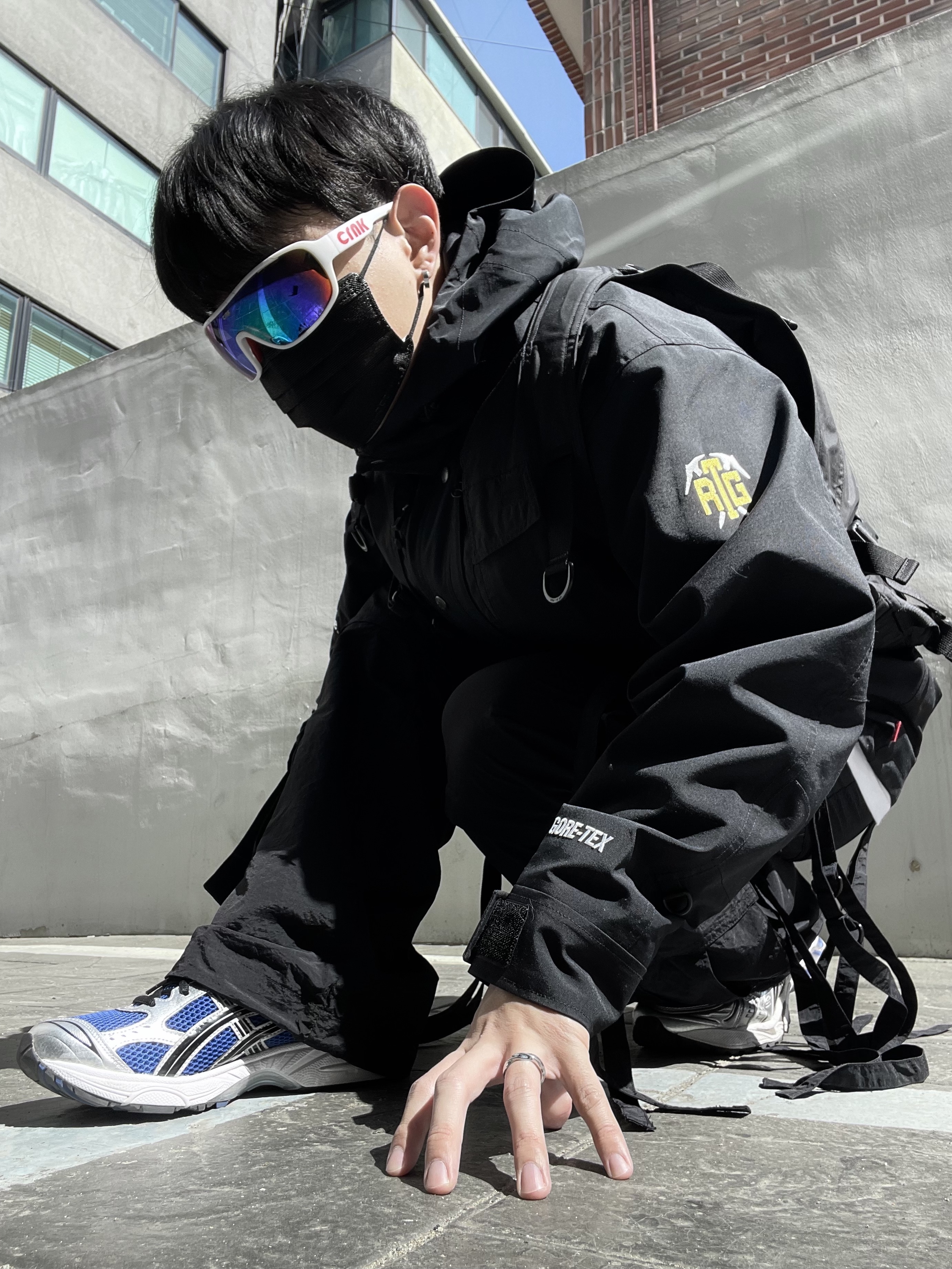 Supreme x The North Face RTG Jacket + Vest Black - 20SS, Asics Gel-Kayano 14 Monaco Blue Black 착용 스타일 - 1