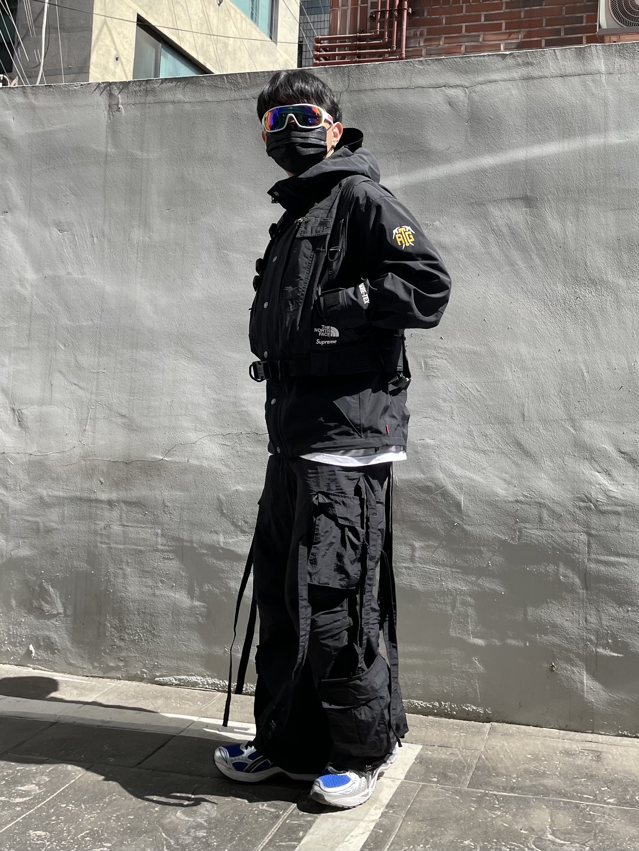 Supreme x The North Face RTG Jacket + Vest Black - 20SS, Asics Gel-Kayano 14 Monaco Blue Black 착용 스타일 - 5