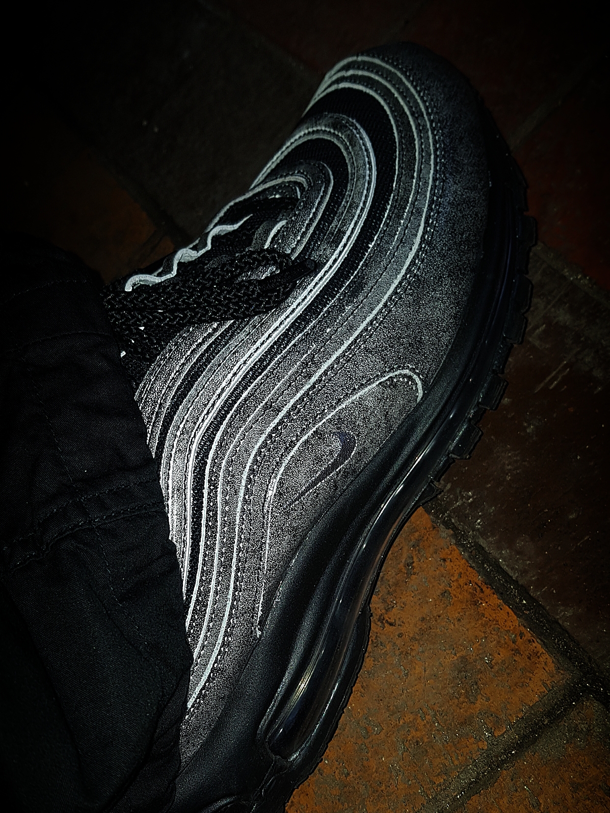 Nike x Comme des Garcons Air Max 97 Black 착용 스타일