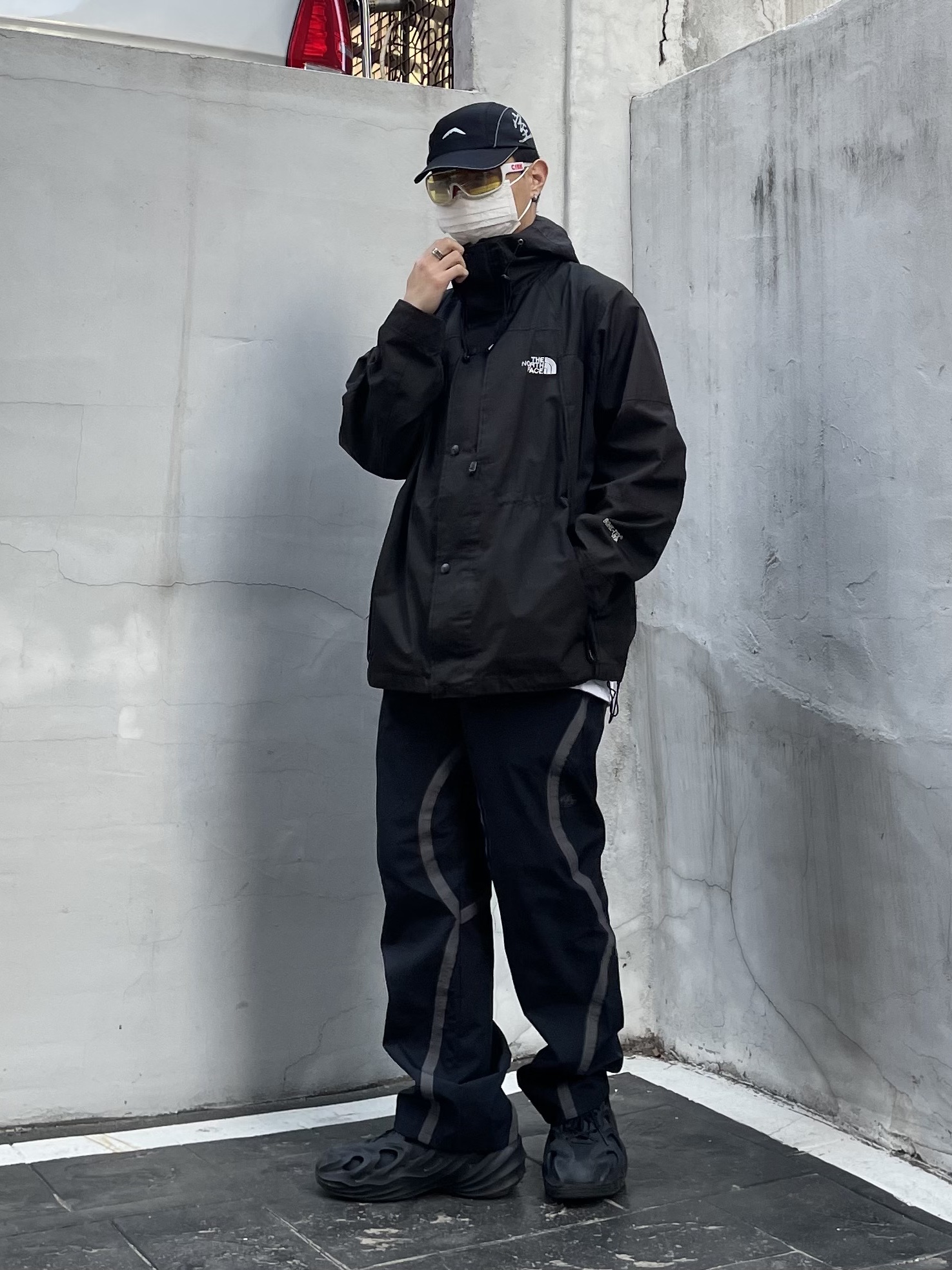 Darkr8m Studio x Hardhitters Refelective Running Cap Black 착용 스타일 - 4