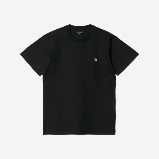 칼하트 WIP 숏슬리브 체이스 티셔츠 블랙 골드