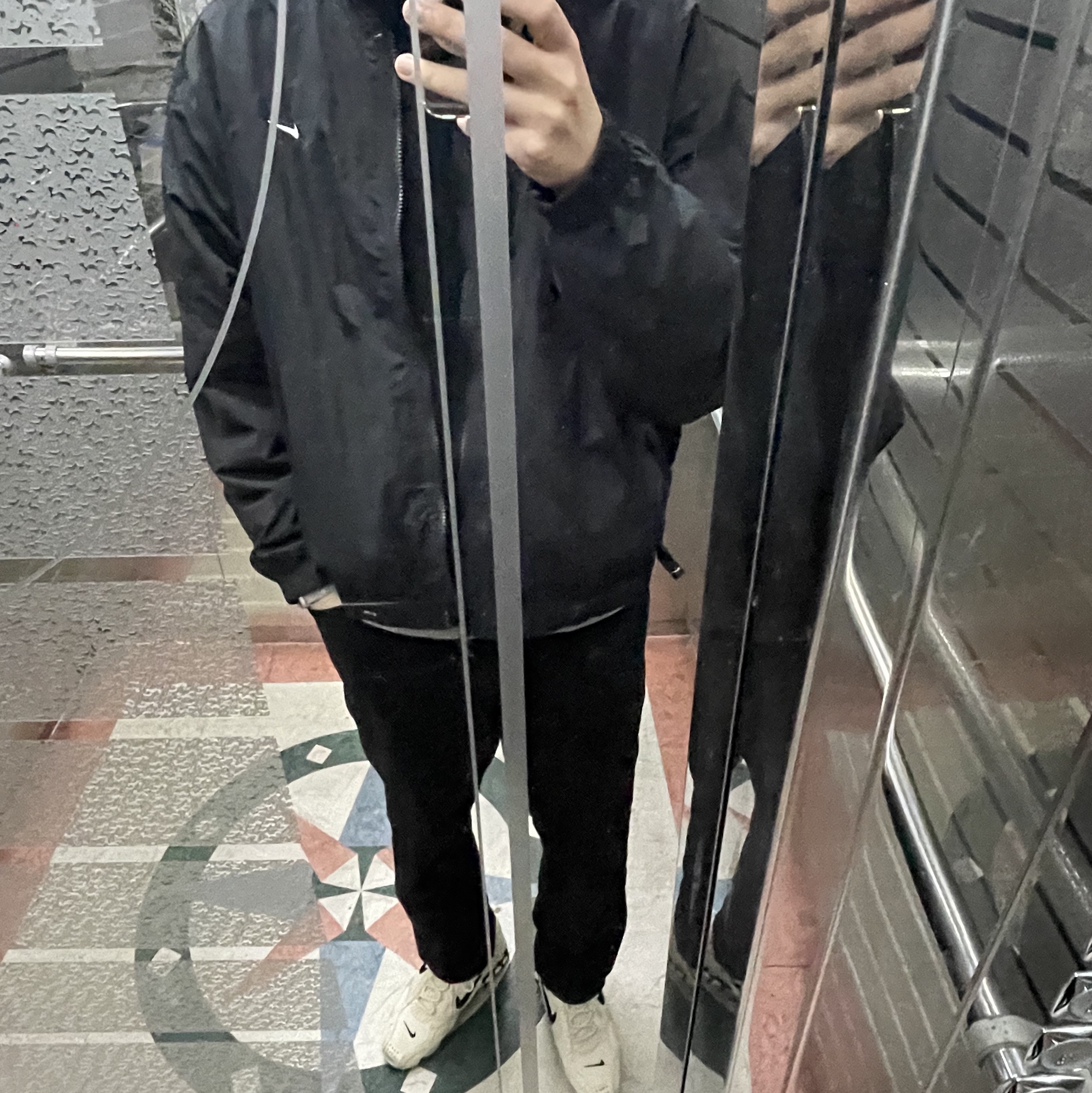 Nike x Stussy Air Zoom Spiridon Cage 2 Fossil, Nike NRG Solo Swoosh Woven Track Jacket Black - Asia 착용 스타일