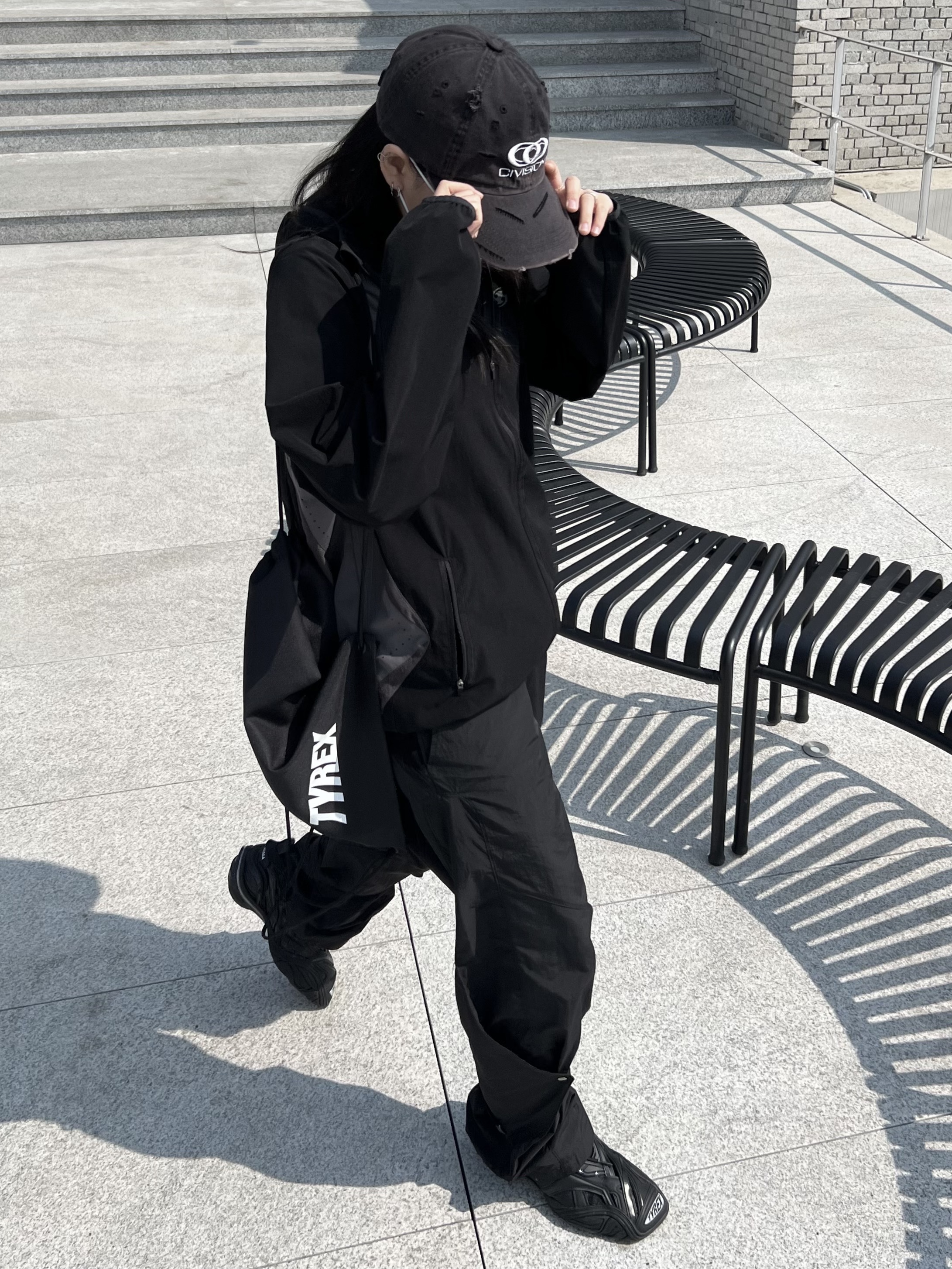 Sansan Gear Running Jacket Black - 22SS, Balenciaga Tyrex Sneakers Black 착용 스타일 - 3
