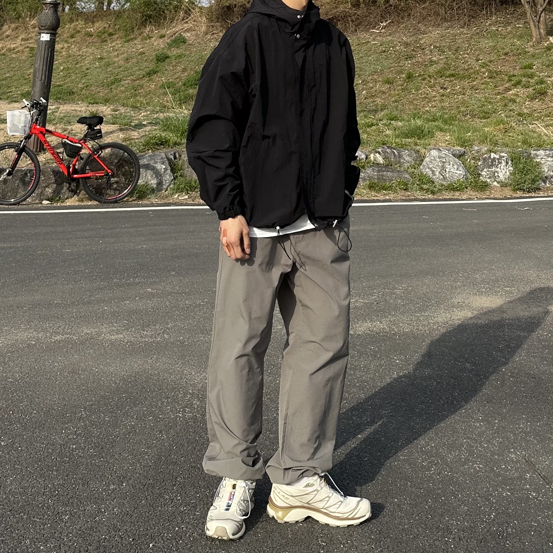 Salomon XT-6 Turtledove 착용 스타일 - 2